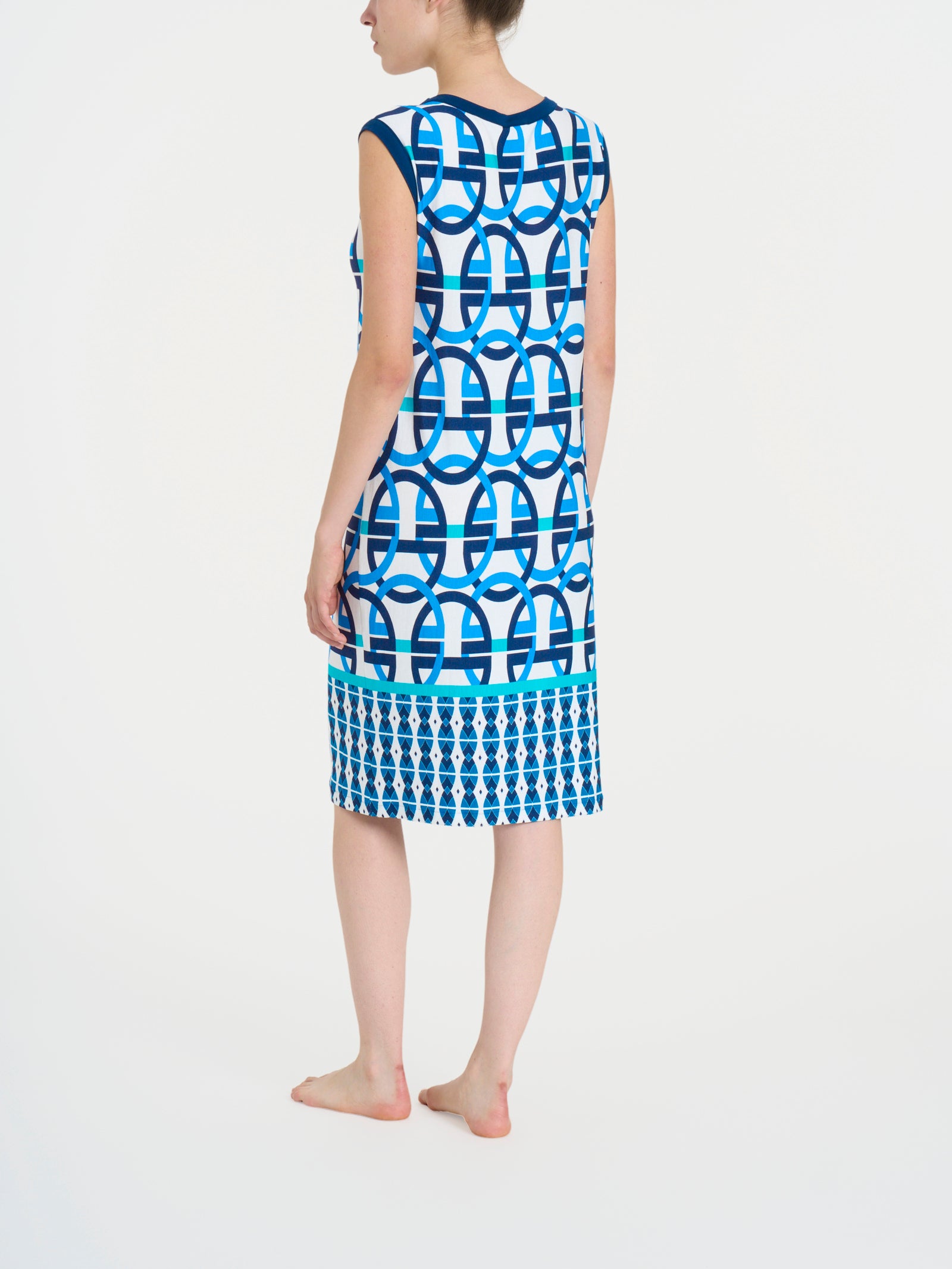Ragno Viscosa Summer Abito Spalla Larga Fant Strong Blue viscosa