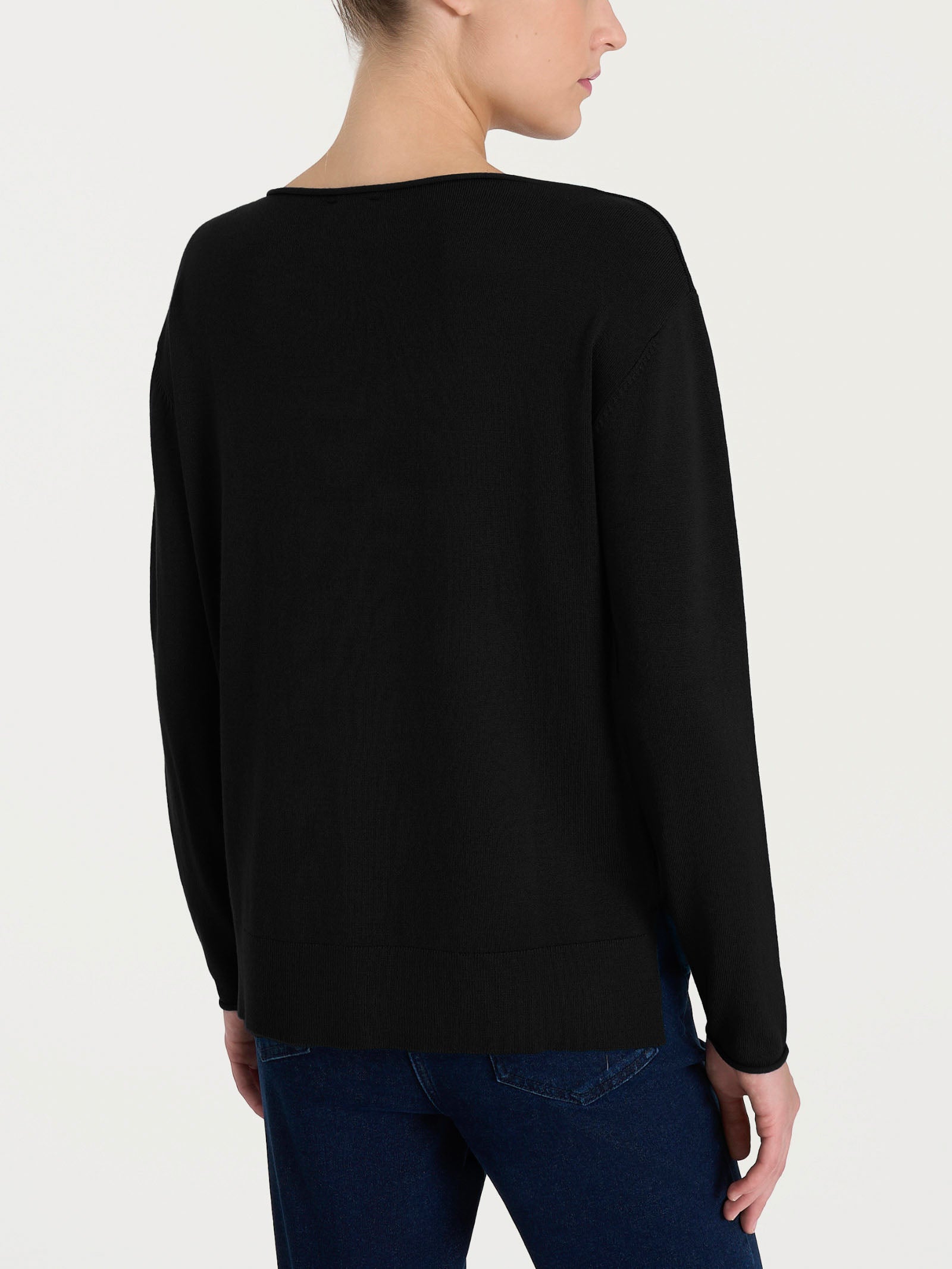 Ragno Four Seasons Maglia barchetta Nero manica lunga