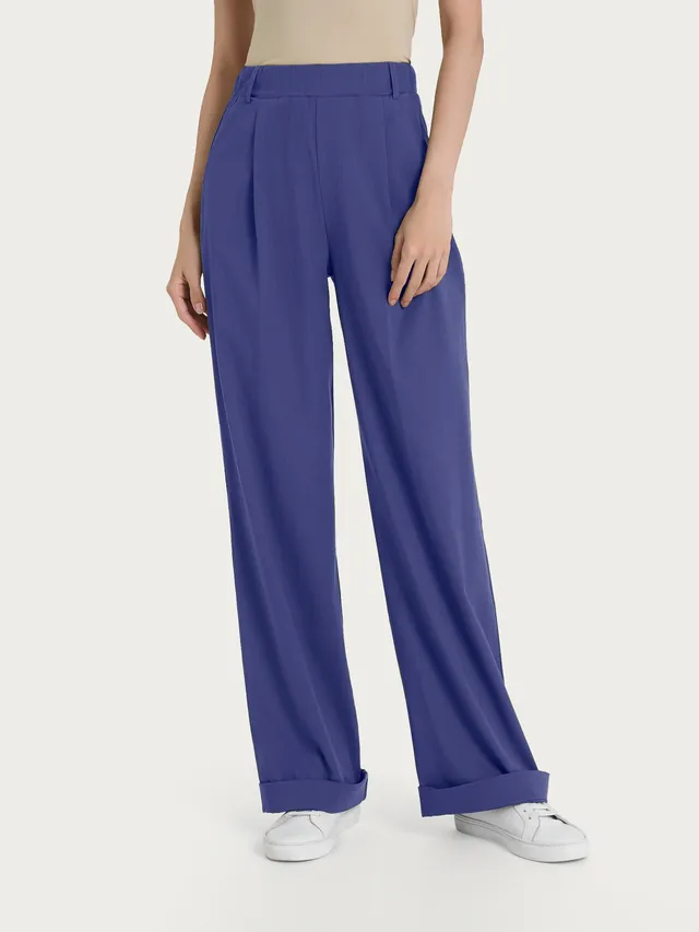 Ragno Super Natural The Wide Leg pantalone ampio blu