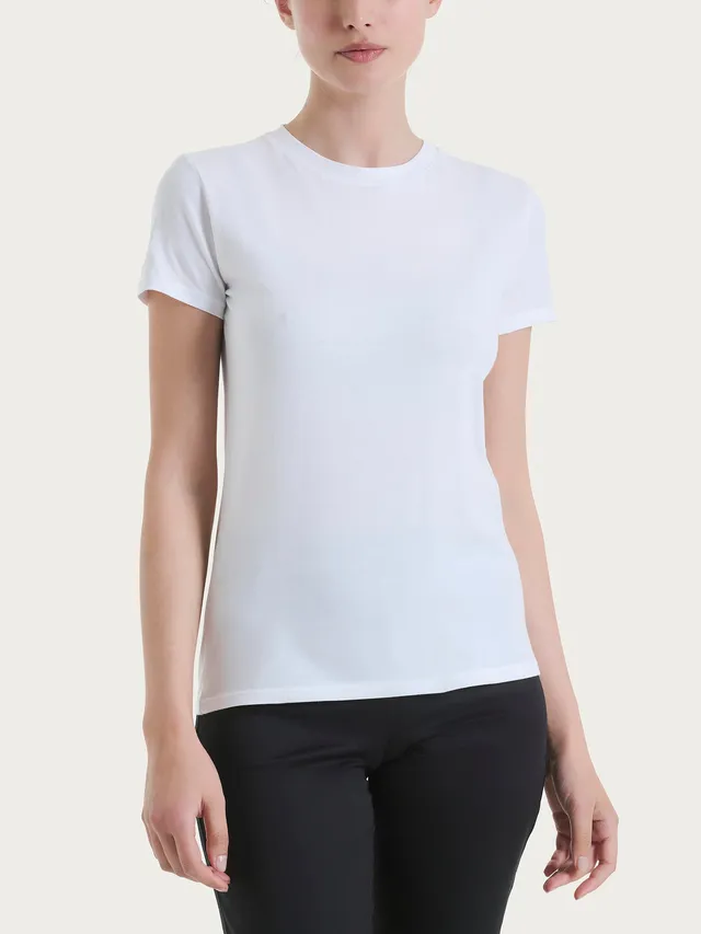 Ragno Ultralight Maglietta Girocollo Bianco cotone elasticizzato
