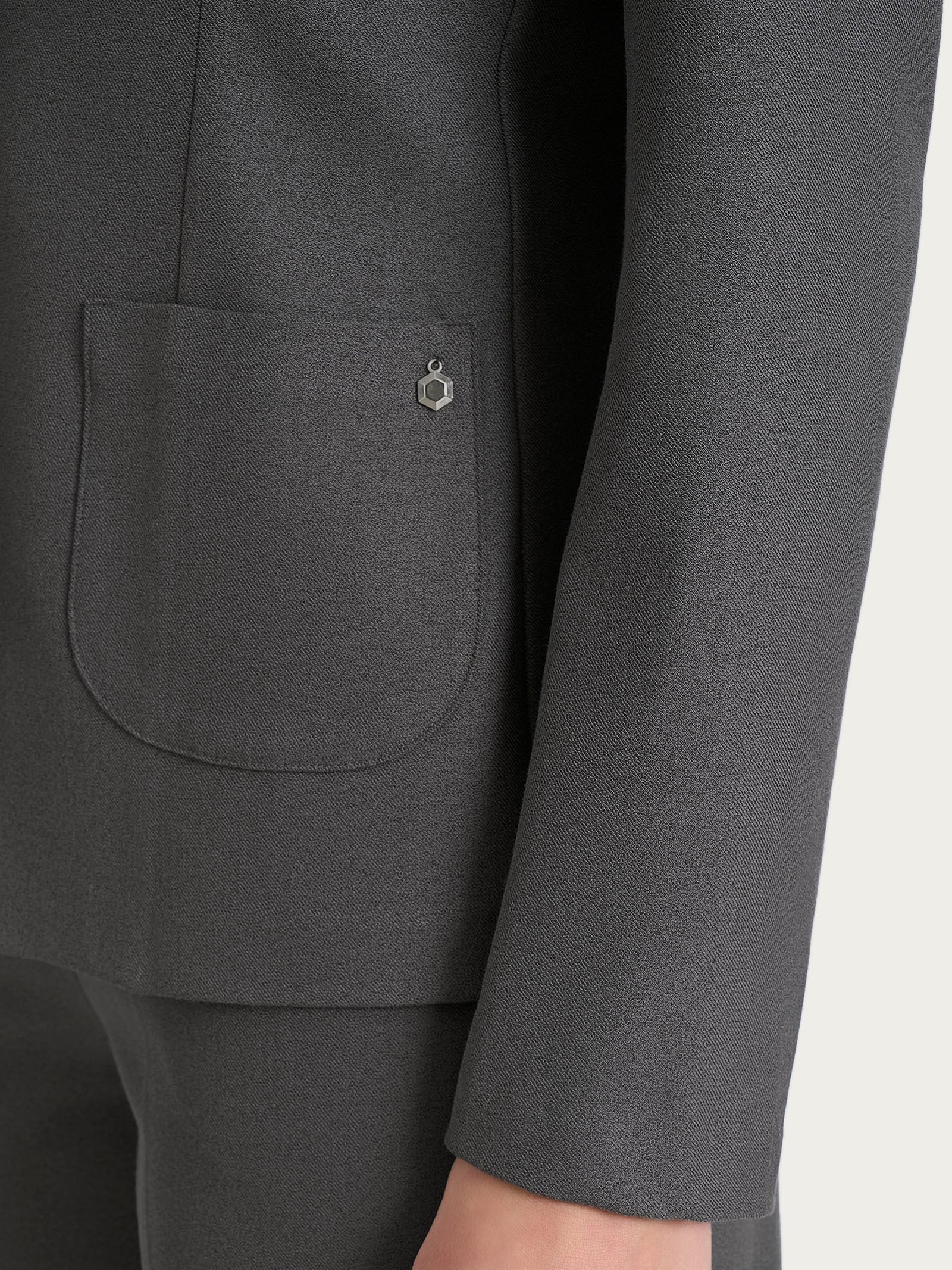 Ragno Flannel Twill blazer due bottoni Ardesia Mel regular