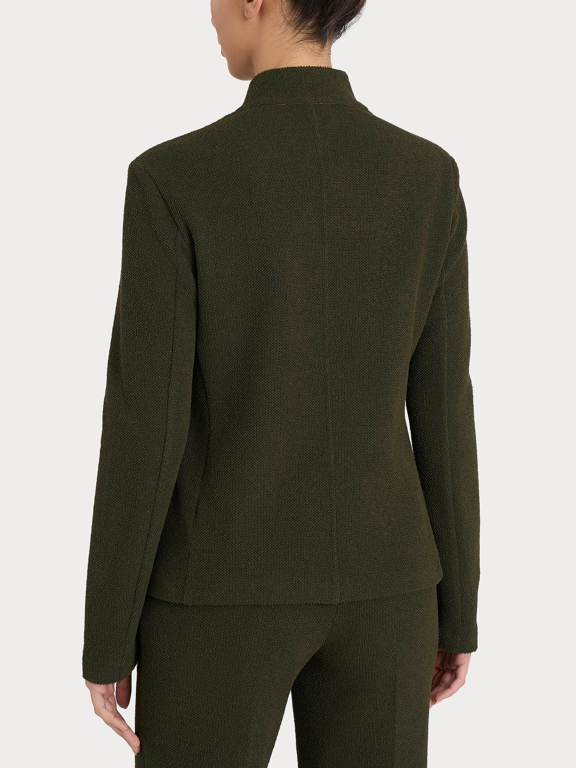 Ragno Relaxed Wardrobe Blazer Corto Verde Scuro Pile