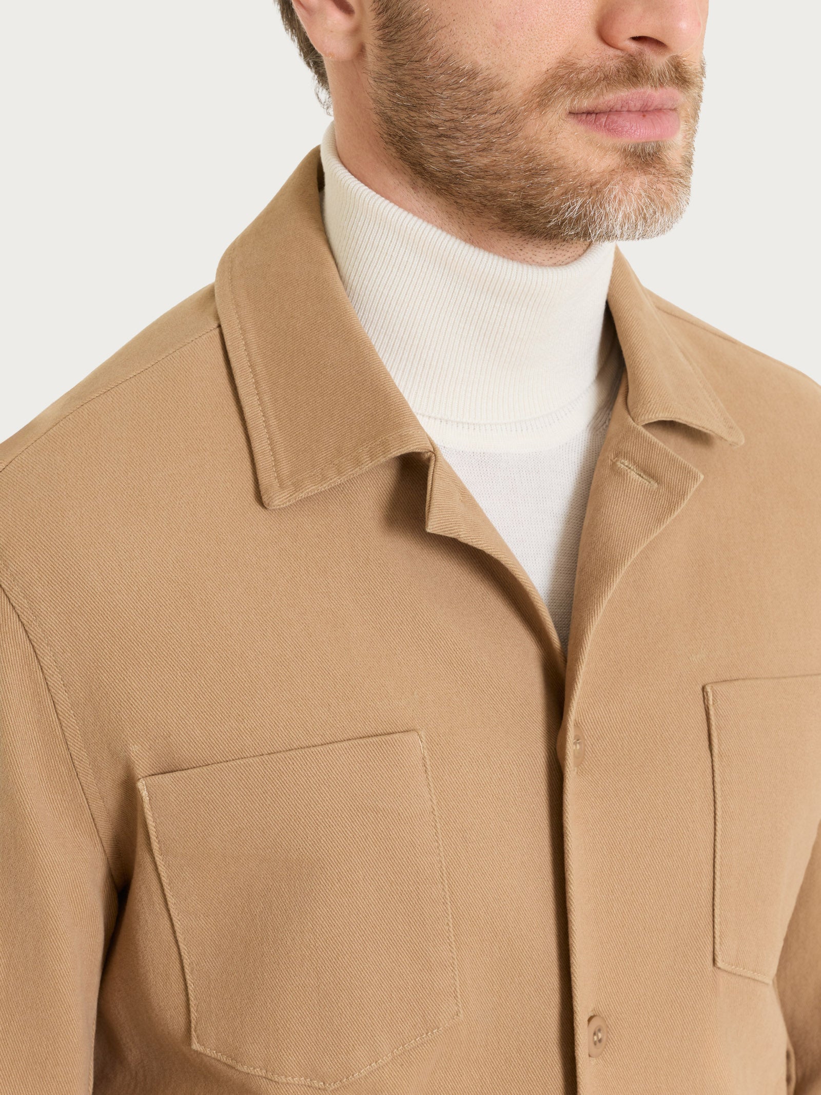Ragno Shacket Raw Twill Cotone Tiger's Eye uomo