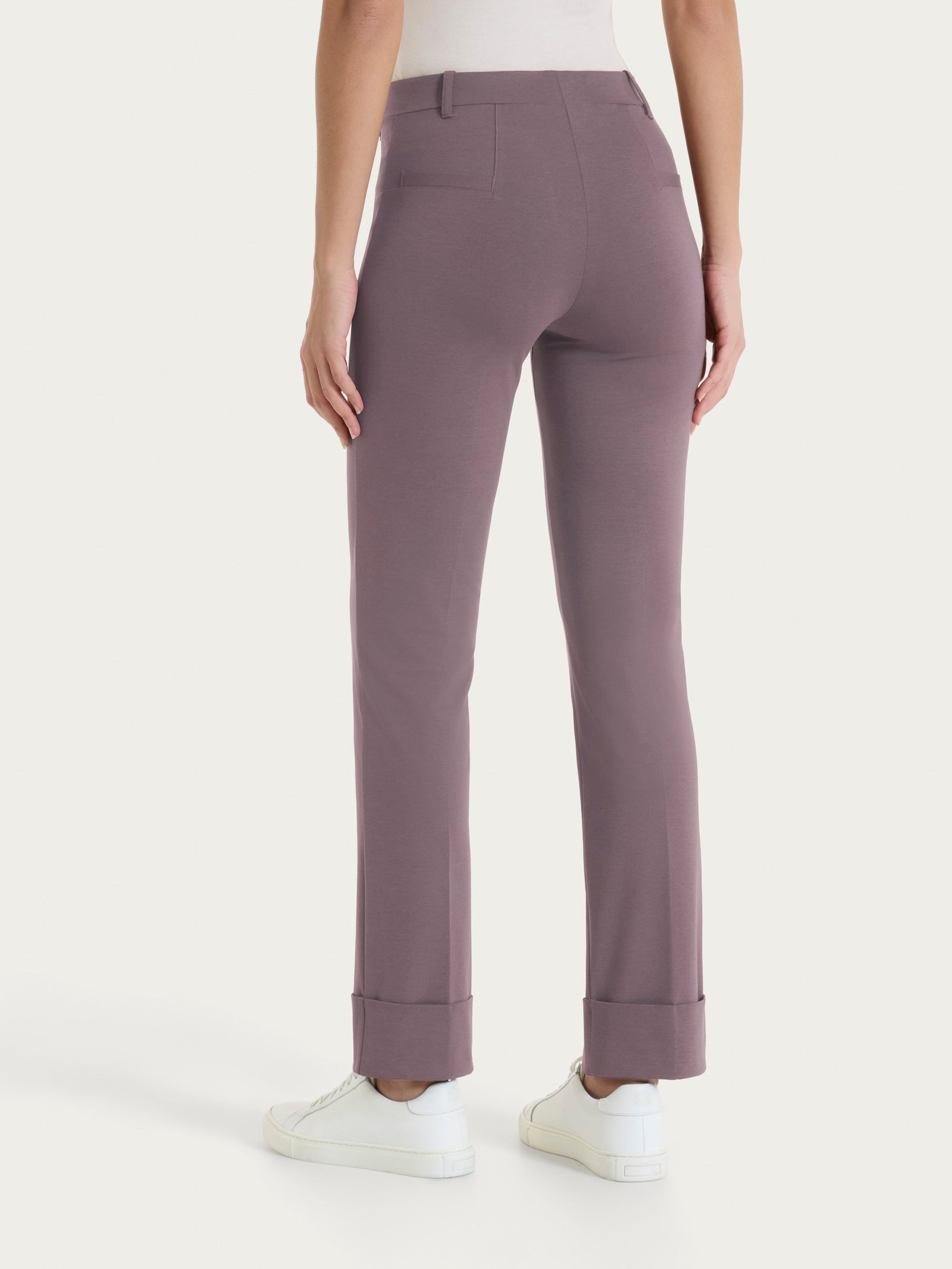 Ragno Compact Light pantalone slim donna prugna cotone
