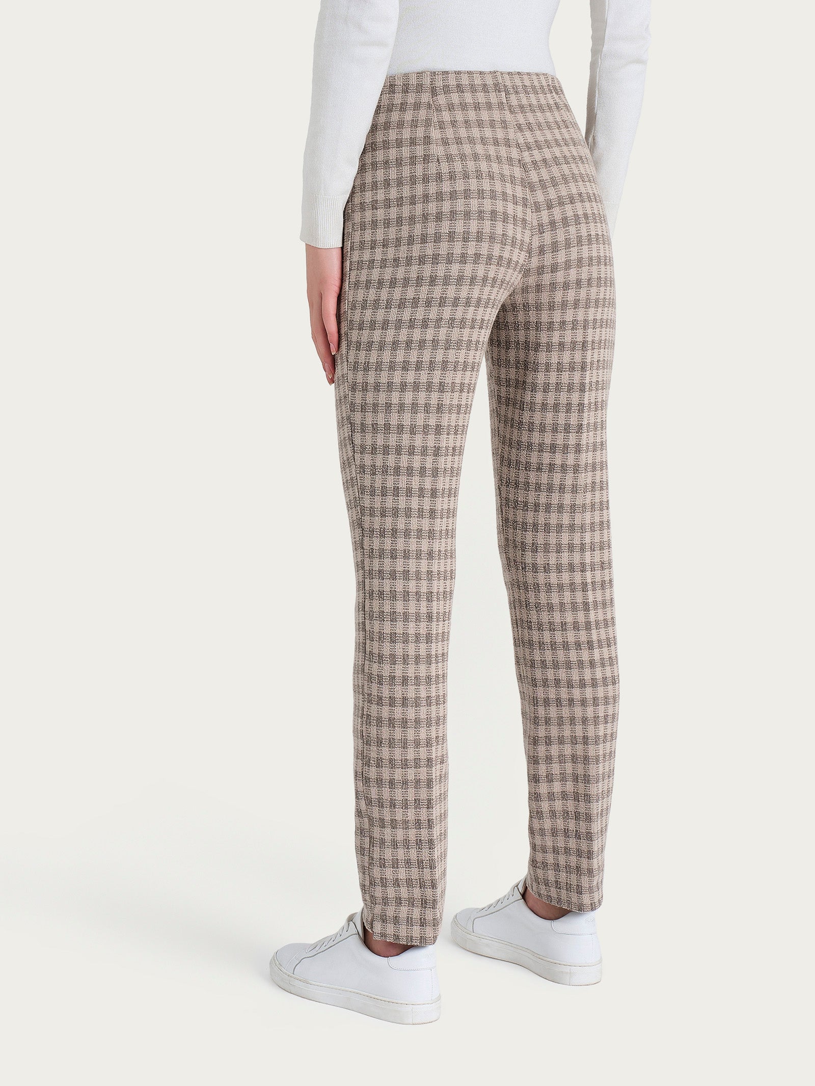 Ragno Compact Pantalone sigaretta donna Pine Bark check