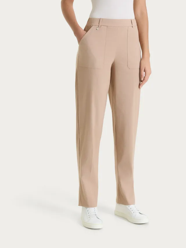 Ragno Linen Super Fresh pantalone carota tasche warm taupe lino