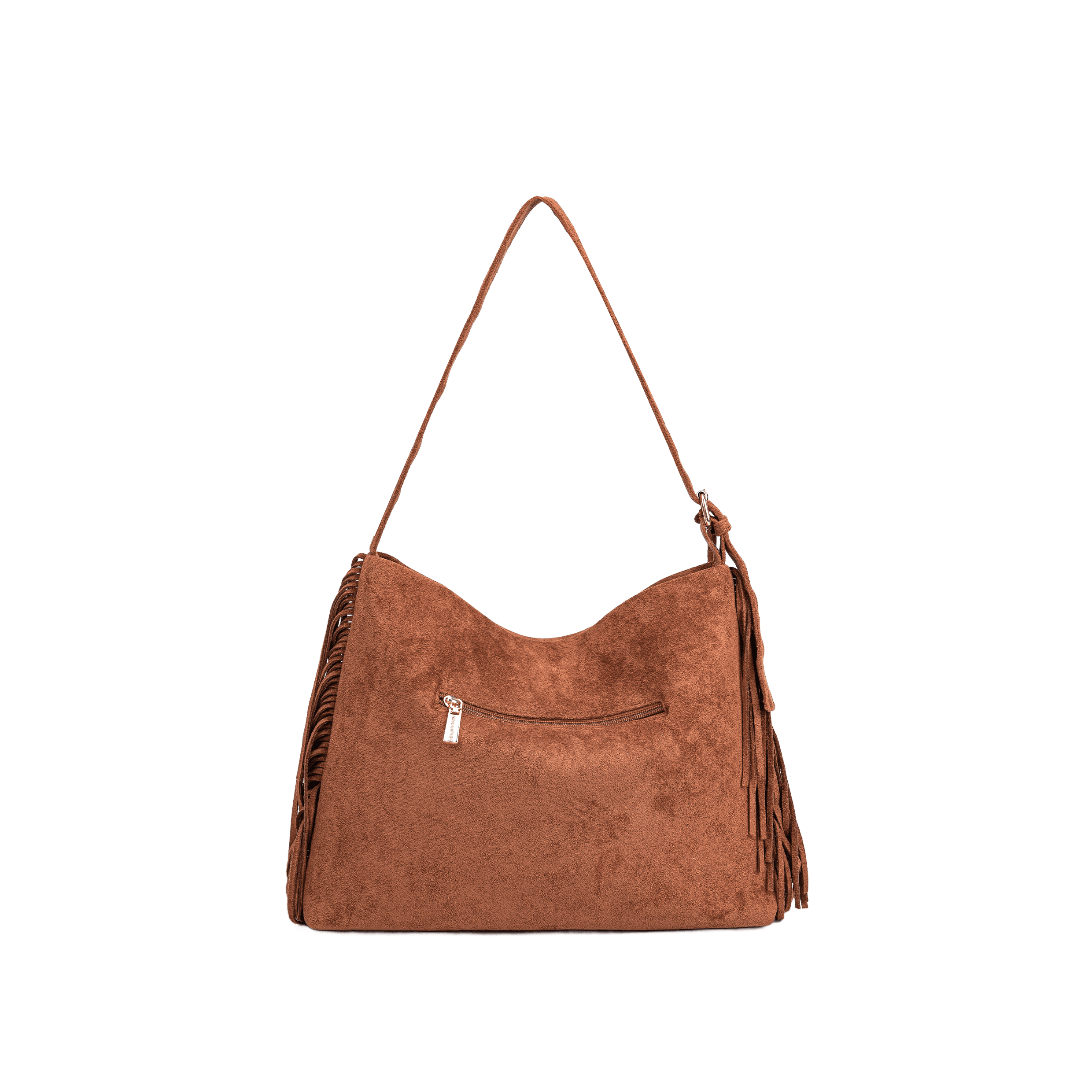 Maria Grazia Severi SSD25550-1 borsa hobo scamosciata con frange
