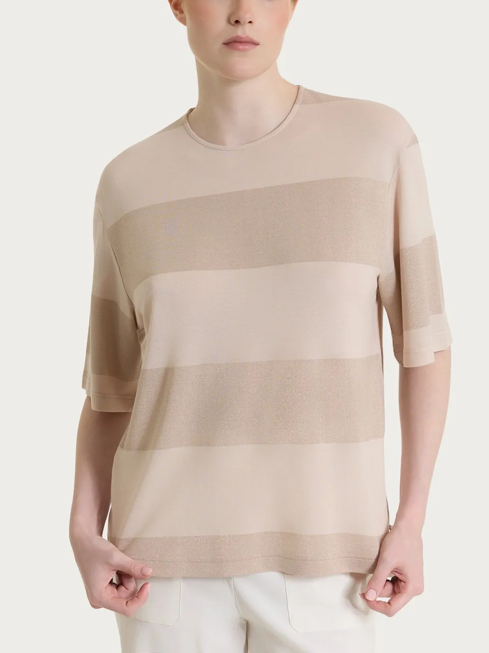 Ragno Summer Light t-shirt righe Almond Peach manica corta