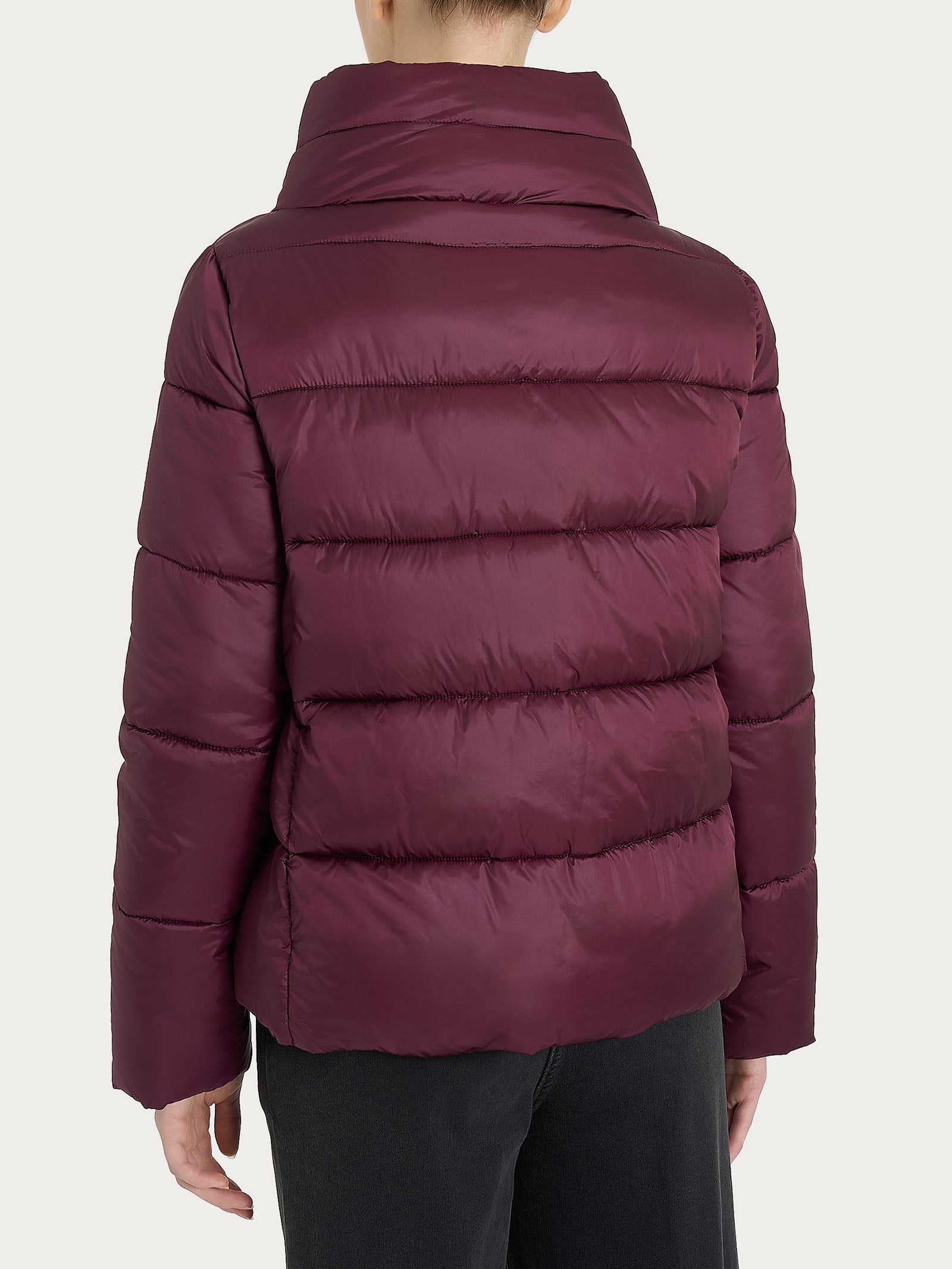 Ragno Vegan Down piumino collo alto Fig viola caldo