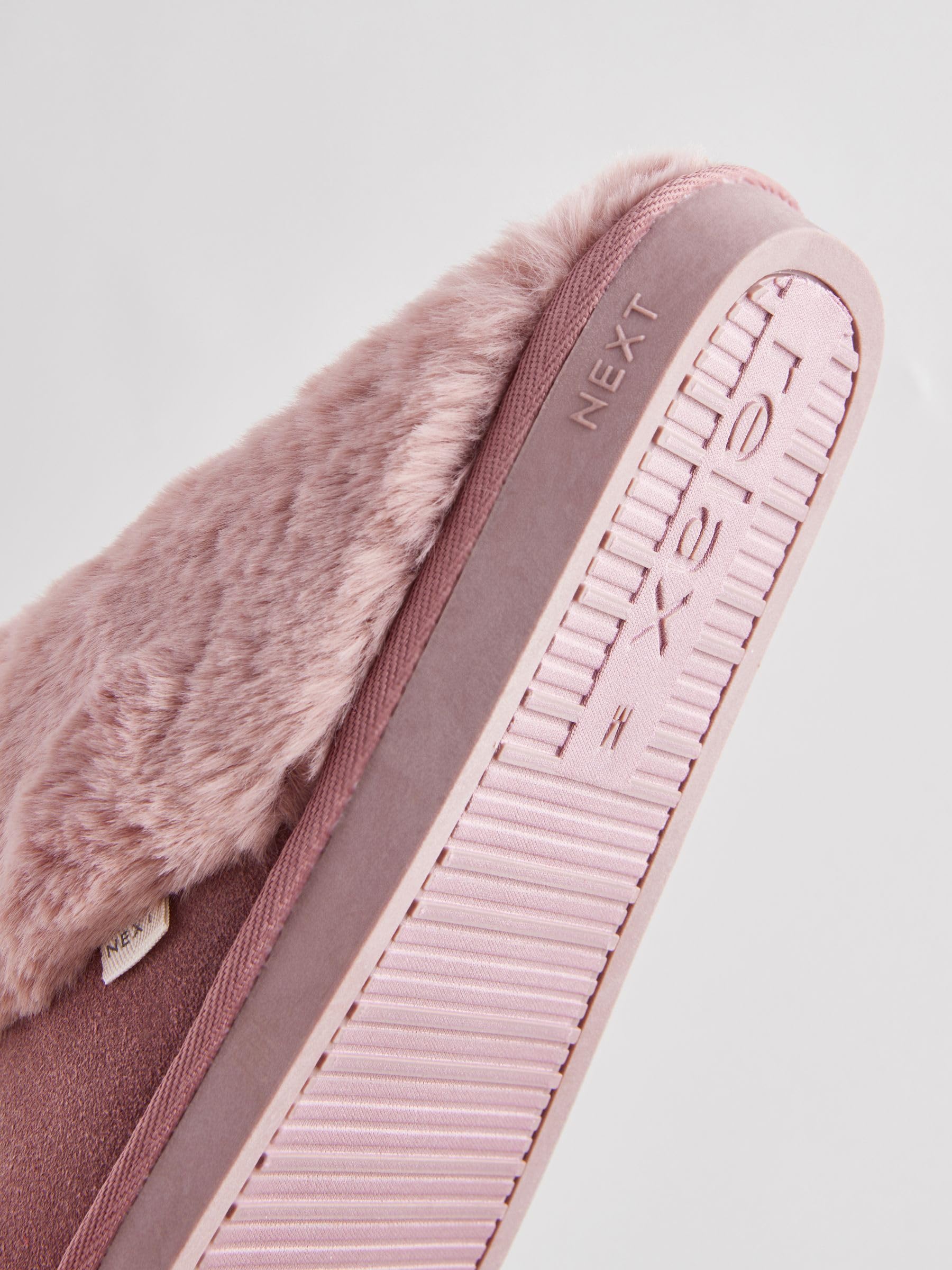 Next pantofole scamosciate donna pelliccia sintetica