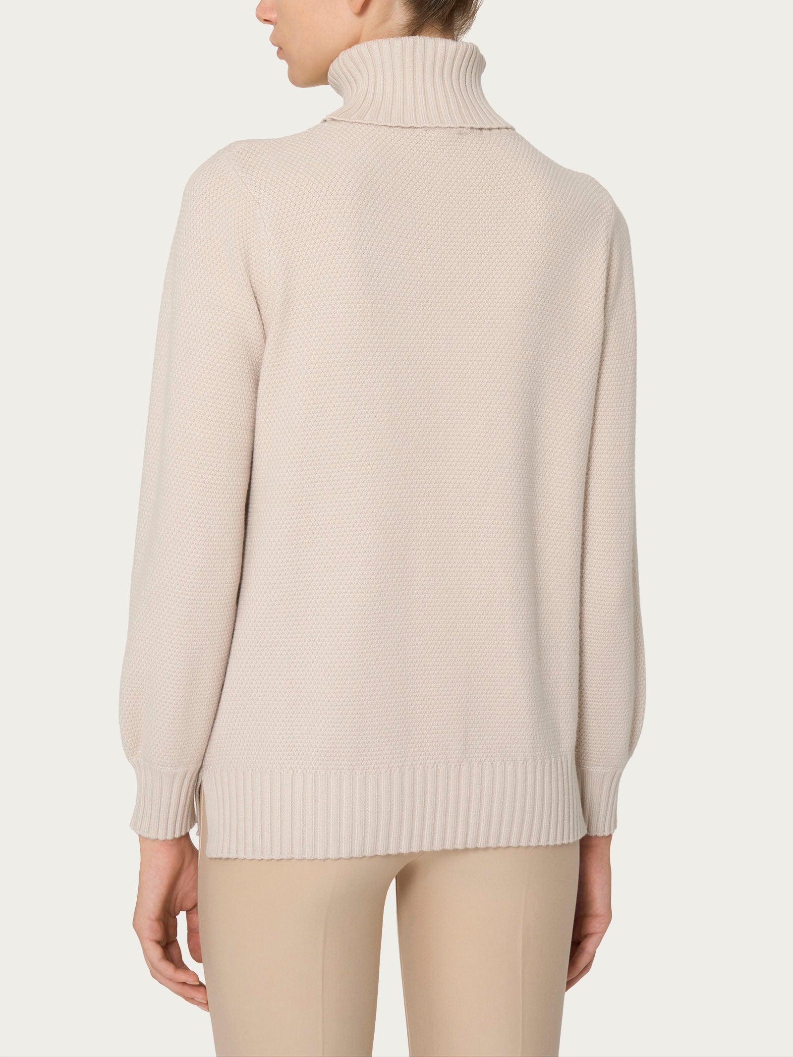 Ragno Super Soft Dolcevita Punto Riso maglia champignon morbida