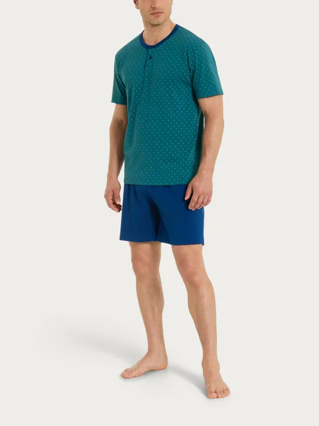 Ragno Jersey di Cotone pigiama corto verde Bayberry