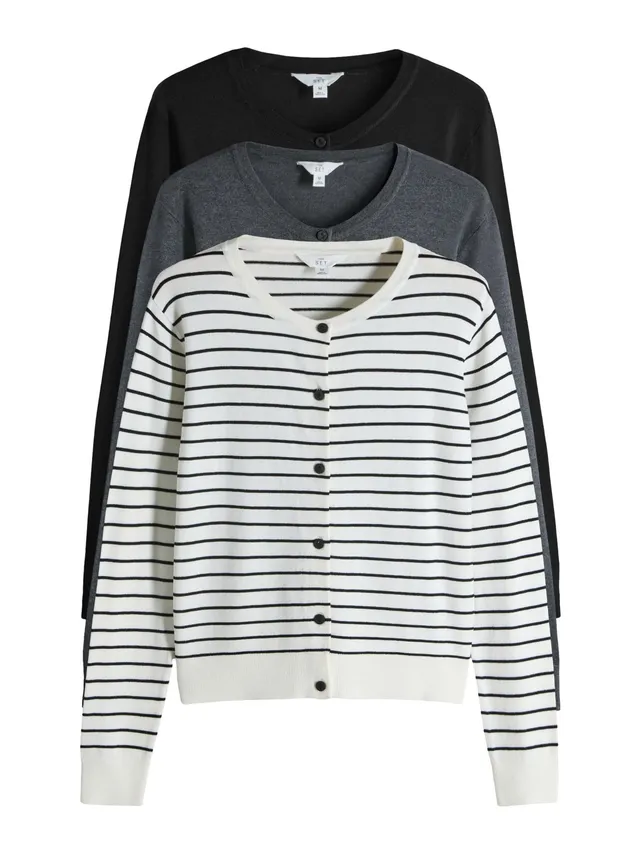 Next The Set Cardigan Punto Fino Donna Confezione da 3