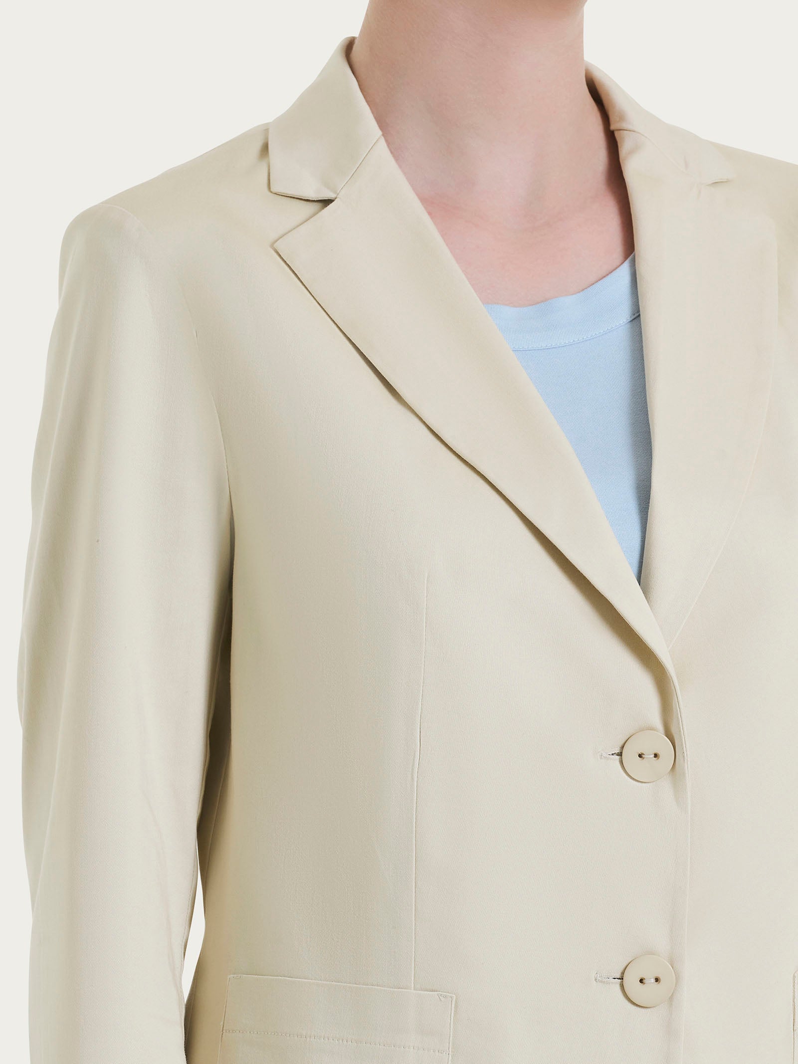 Ragno Blazer Due Bottoni Satin Power Wood Ash Regular