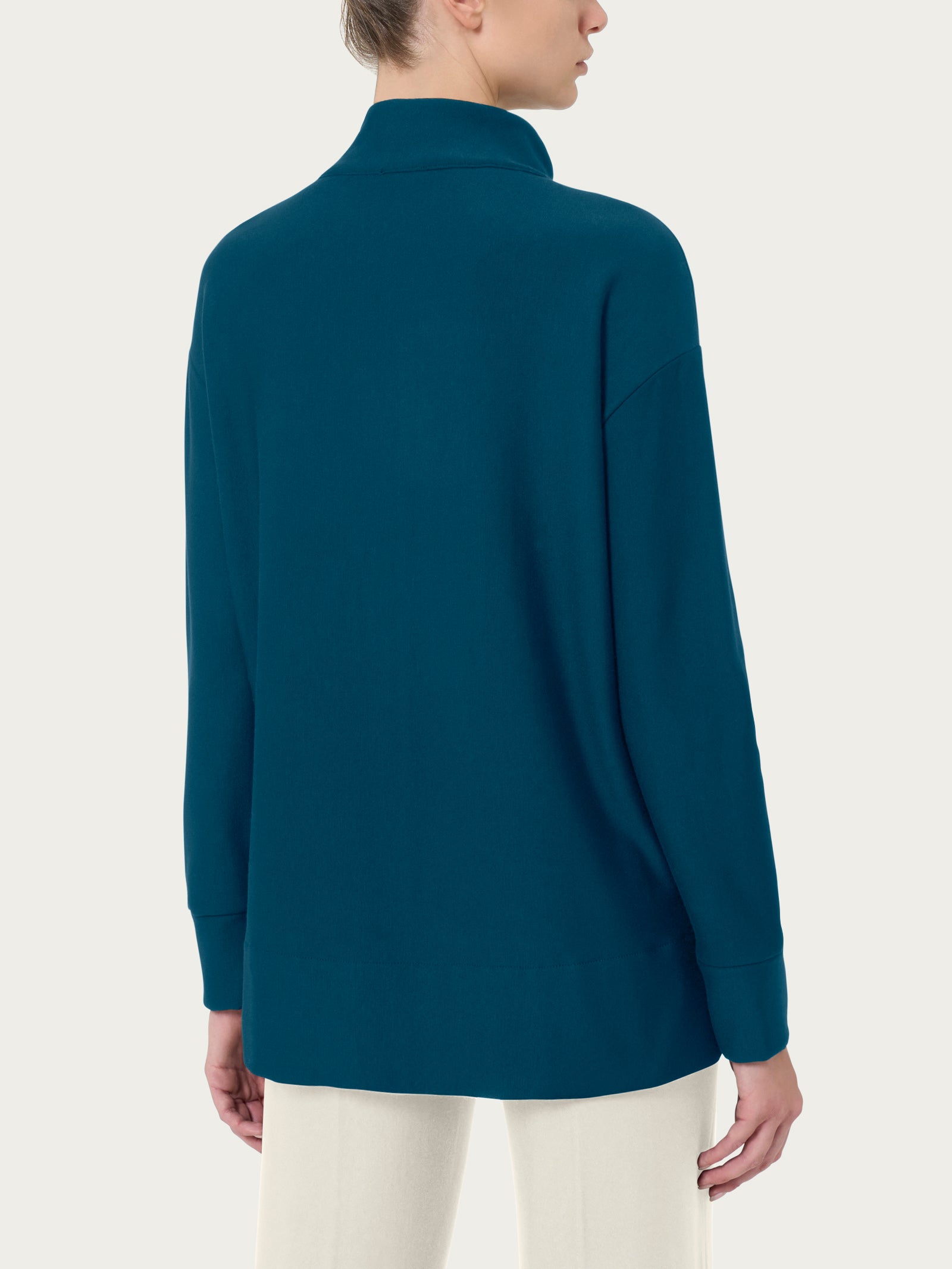 Ragno Eco Techno Fleece felpa donna Reflecting Pond zip