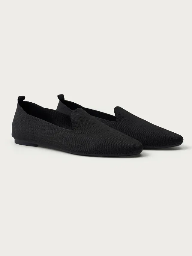 Ragno Loafer Slip On maglia ballerine nero antiscivolo