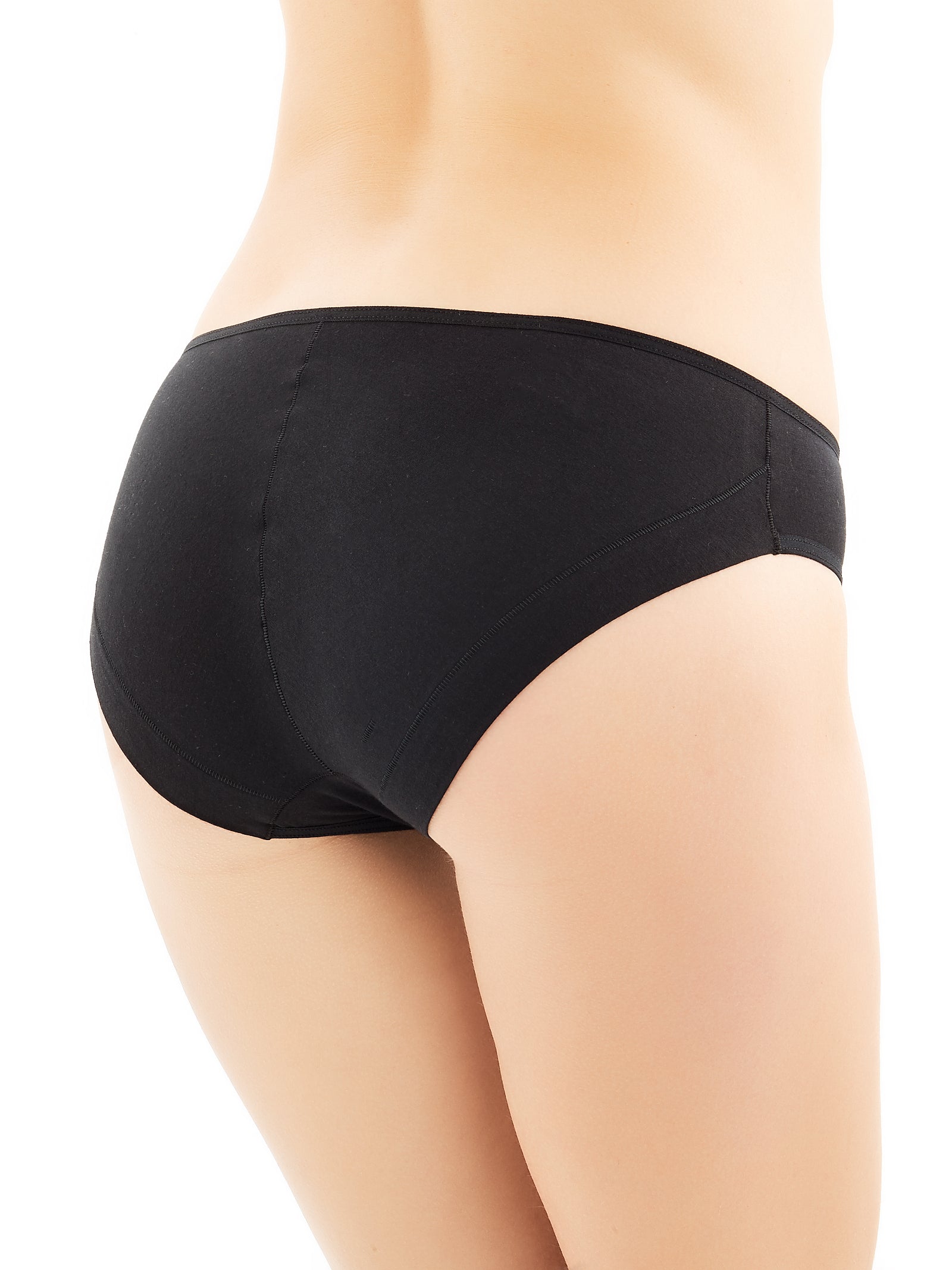 Ragno Invisible Slip Cotone Nero 2 pezzi elasticizzato