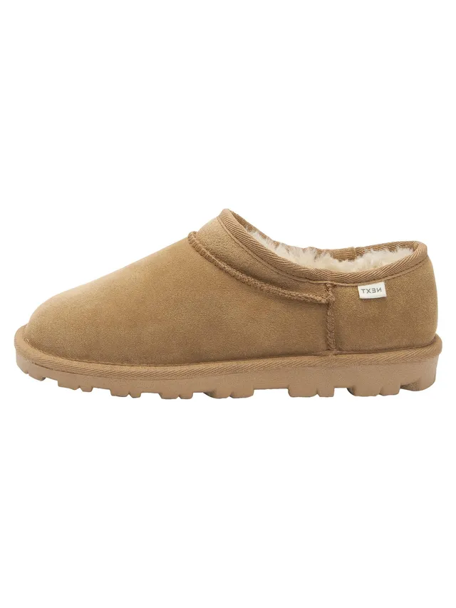 Next Pantofole Camoscio Ecopelliccia donna 35.5 marrone