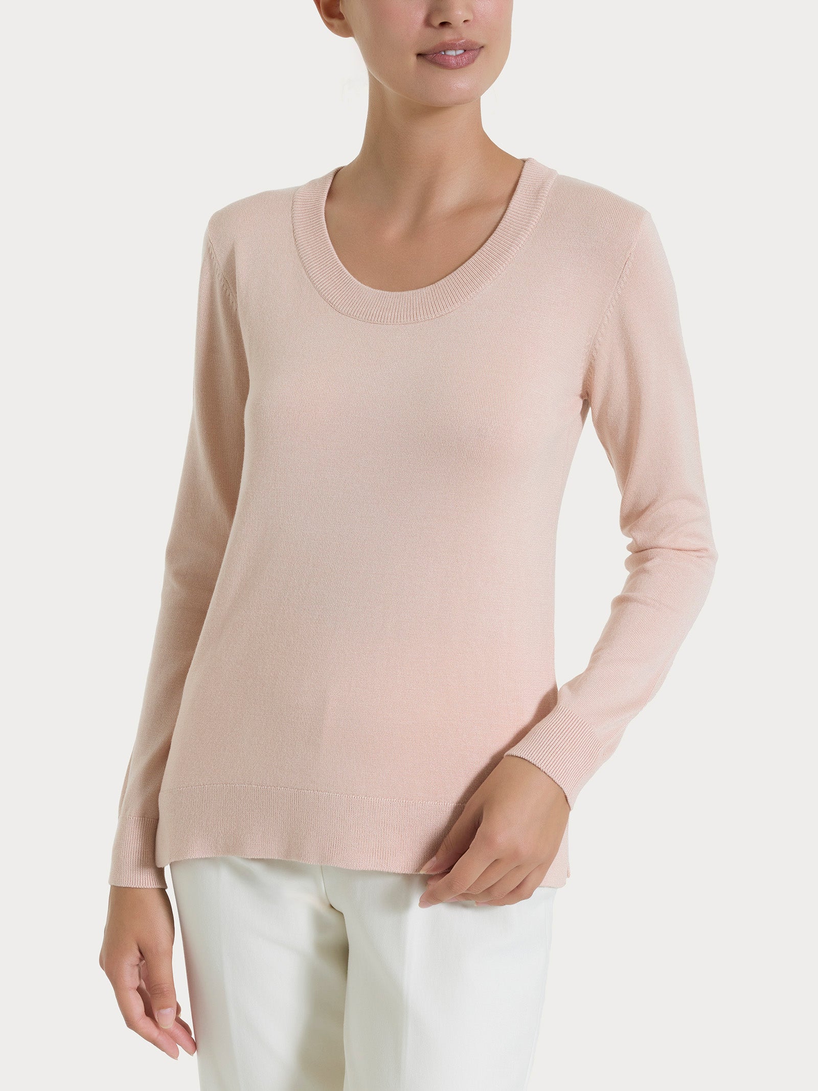Ragno Four Seasons Maglia Scollo Madonna Cameo Rose Viscosa