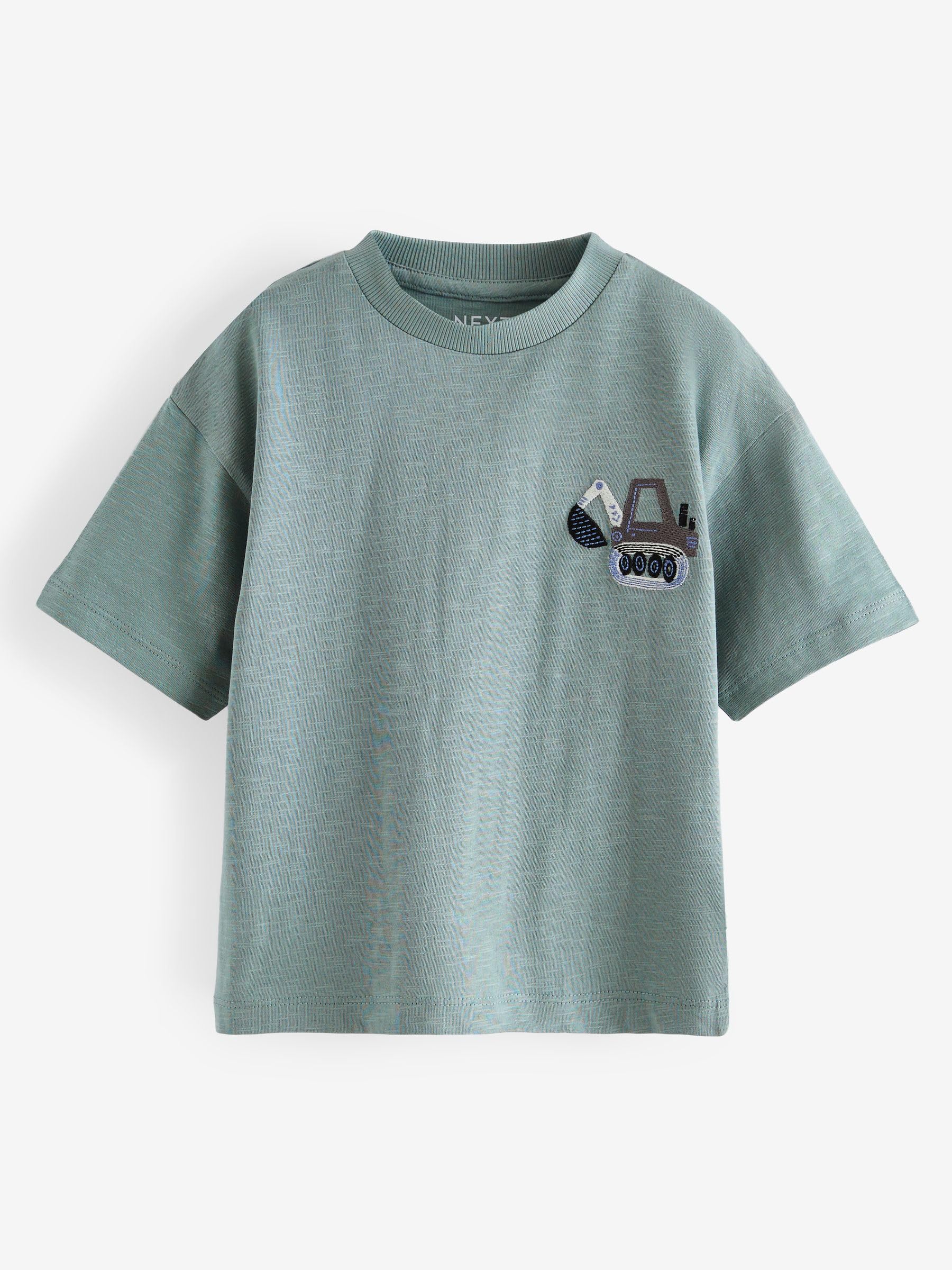 Next T-shirt girocollo cotone 4 pezzi stampe miste
