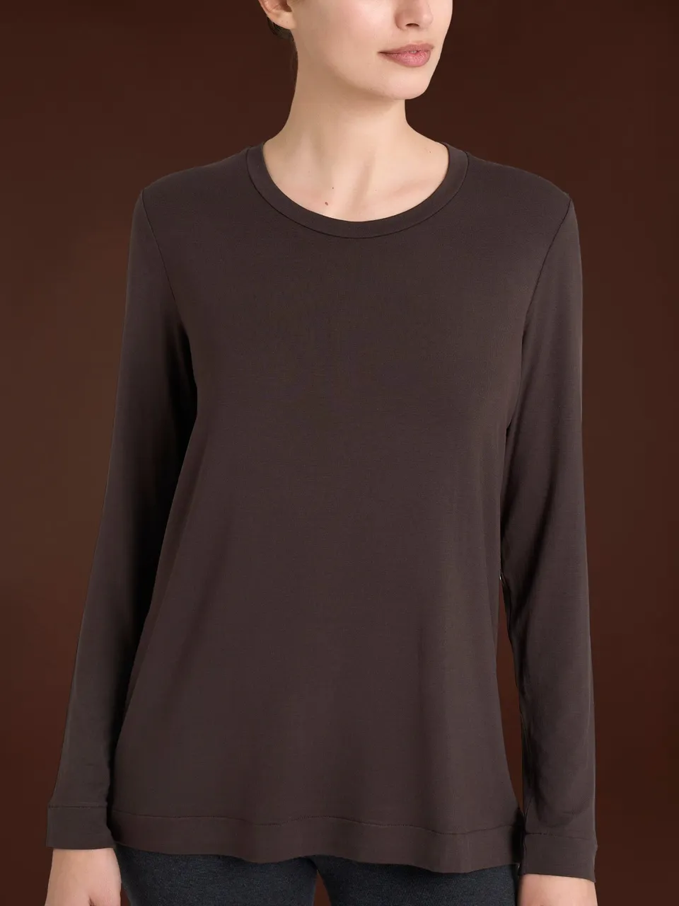 Ragno SL Manica Lunga maglietta Chocolate Torte viscosa
