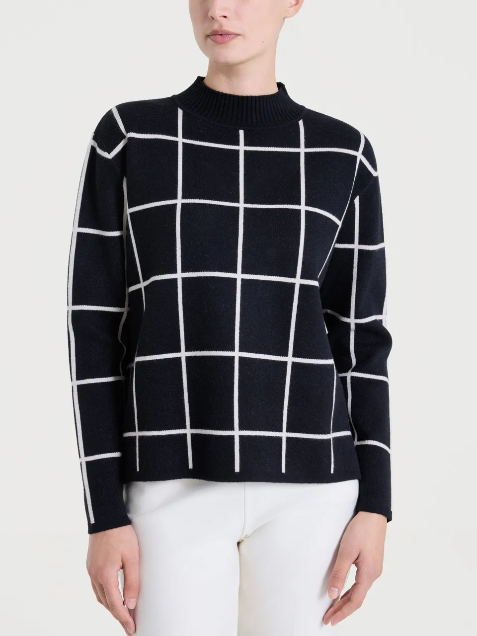 Ragno Super Soft lupetto fantasia check nero caldo