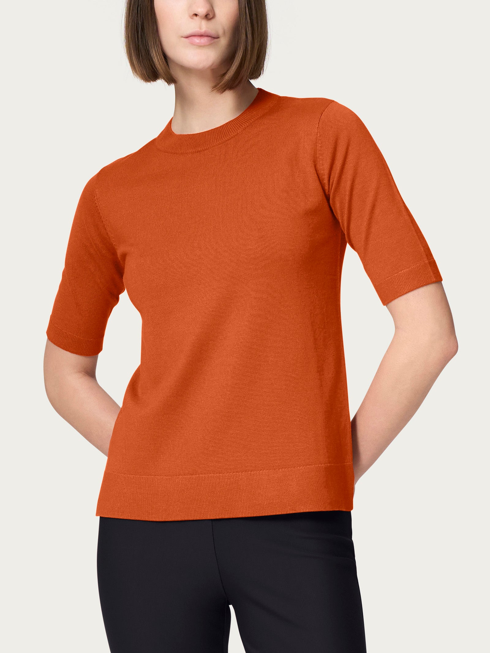 Ragno Four Seasons Maglia Girocollo Manica Corta Rust leggera