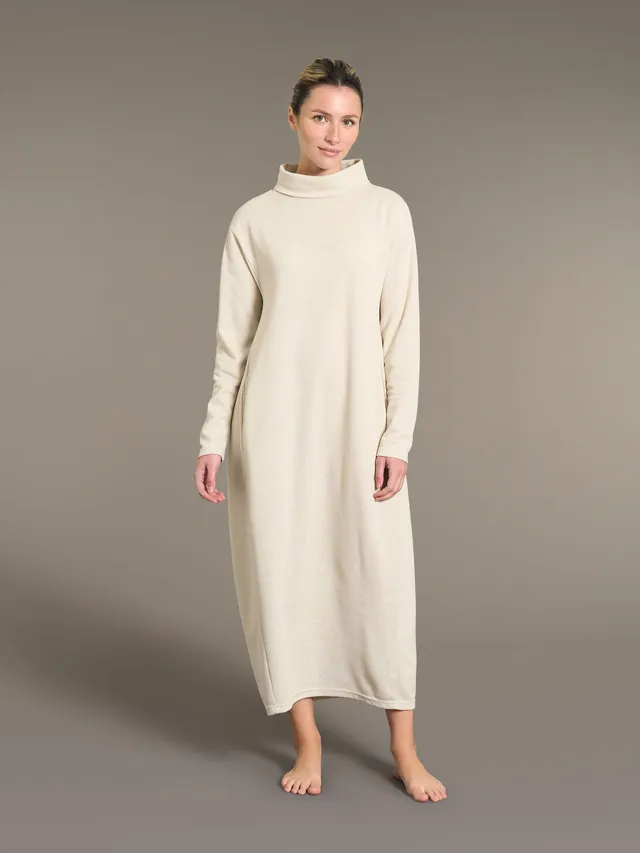 Ragno Jersey Cotone Camicia Notte Lunga Off White Pile