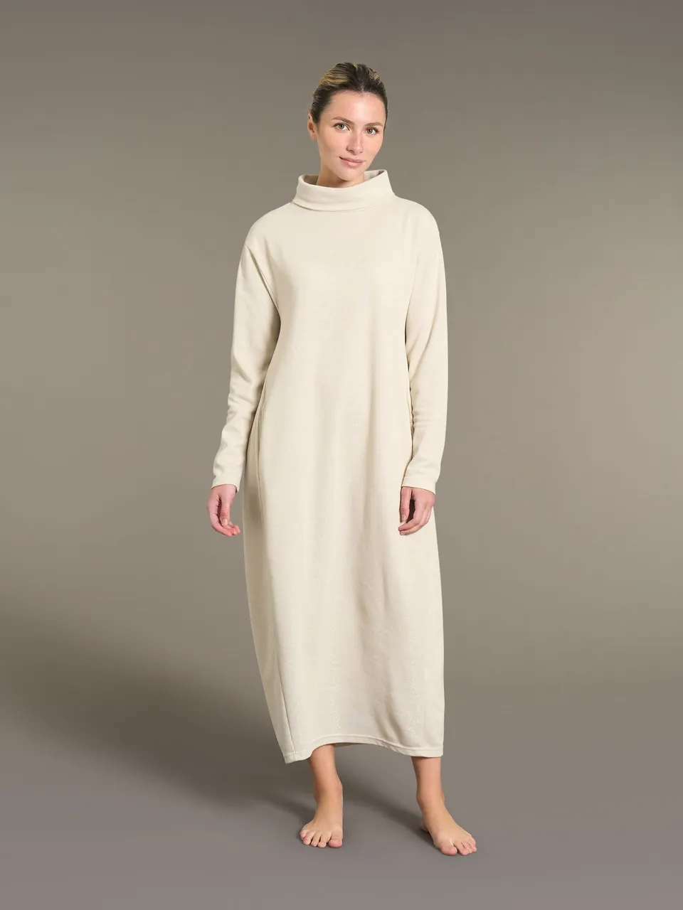 Ragno Jersey Cotone Camicia Notte Lunga Off White Pile