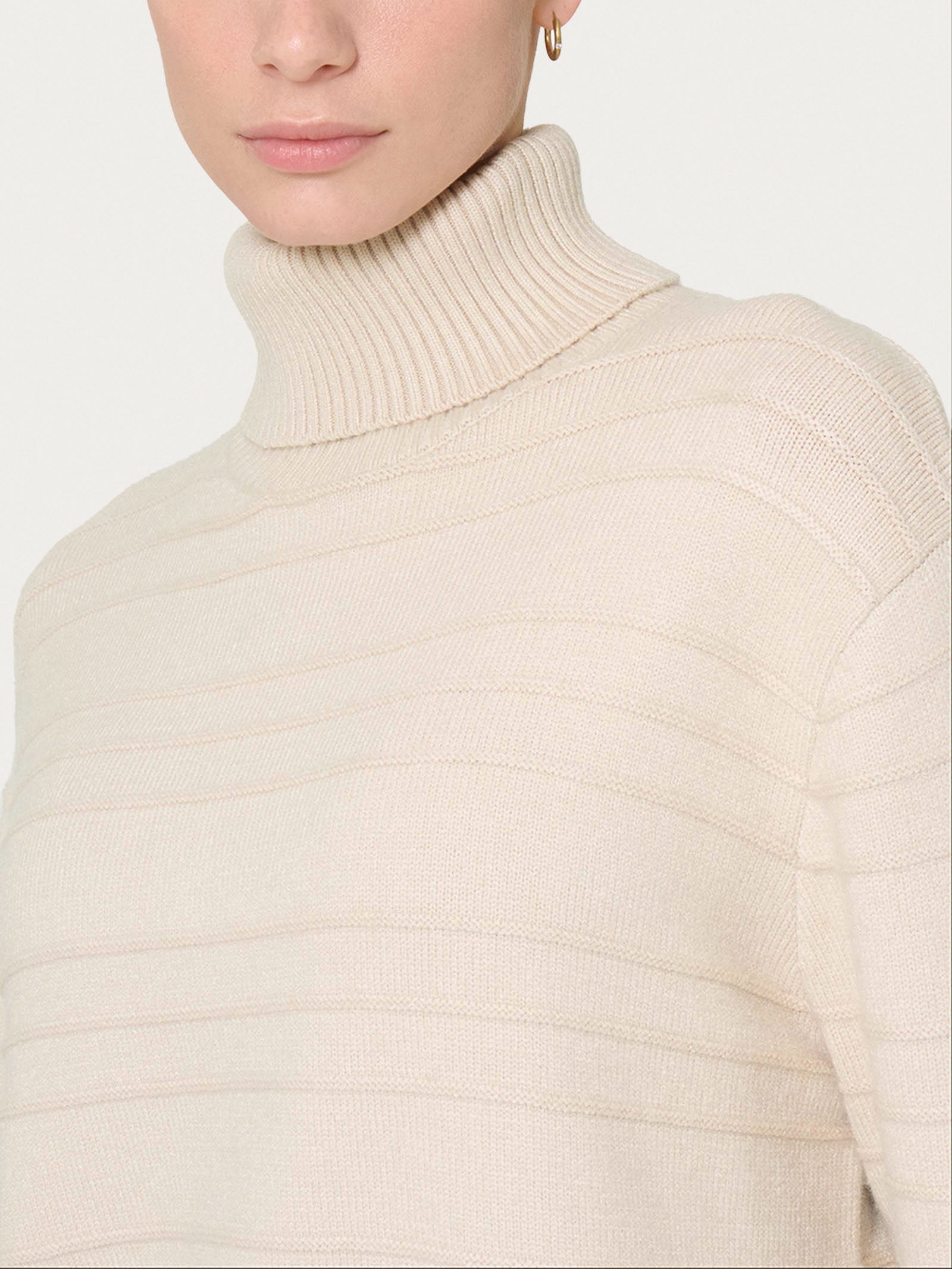Ragno Four Seasons Dolcevita Maglia Donna Champignon righe