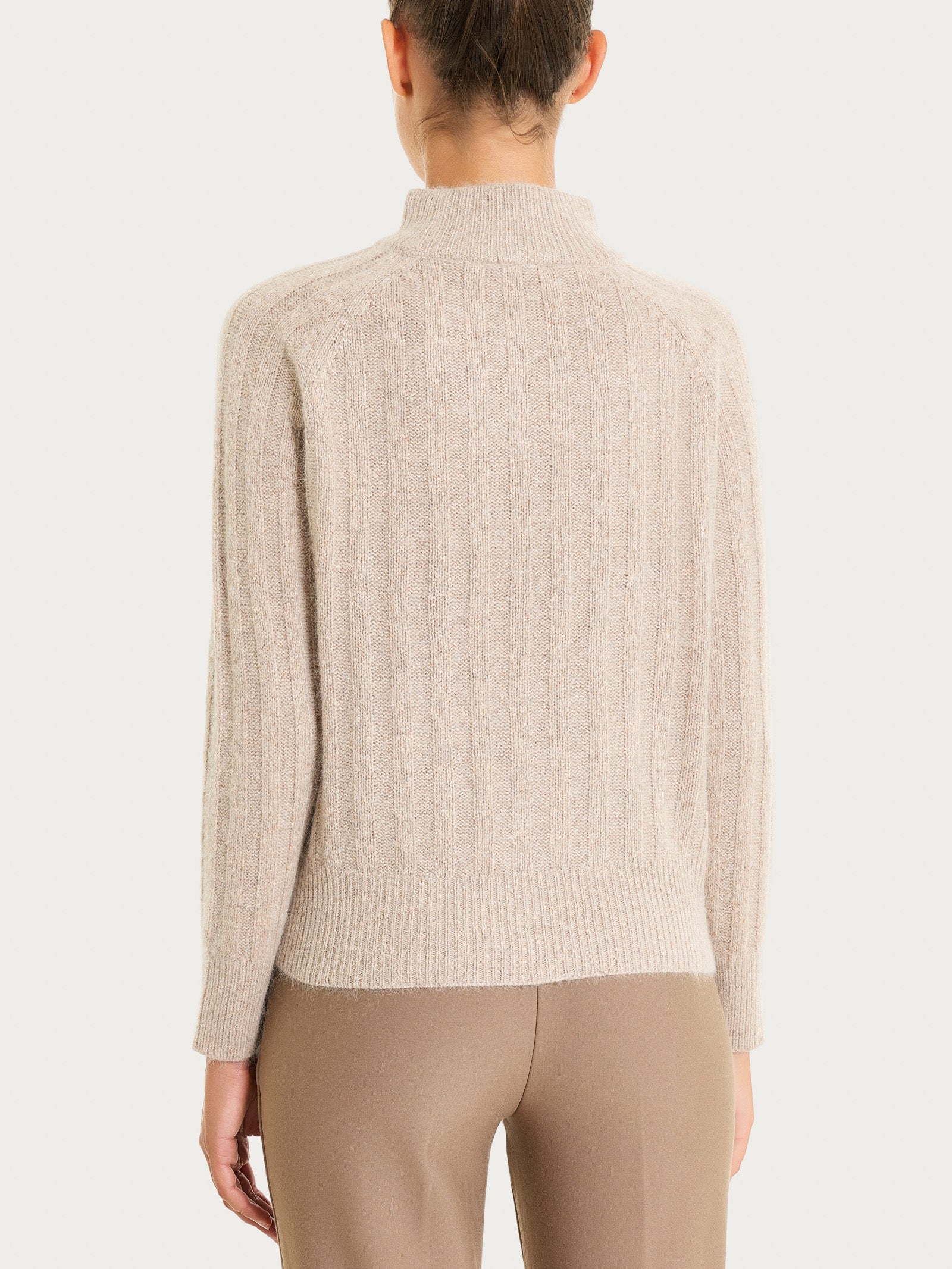 Ragno Natural Soft lupetto donna Zenzero coste boxy