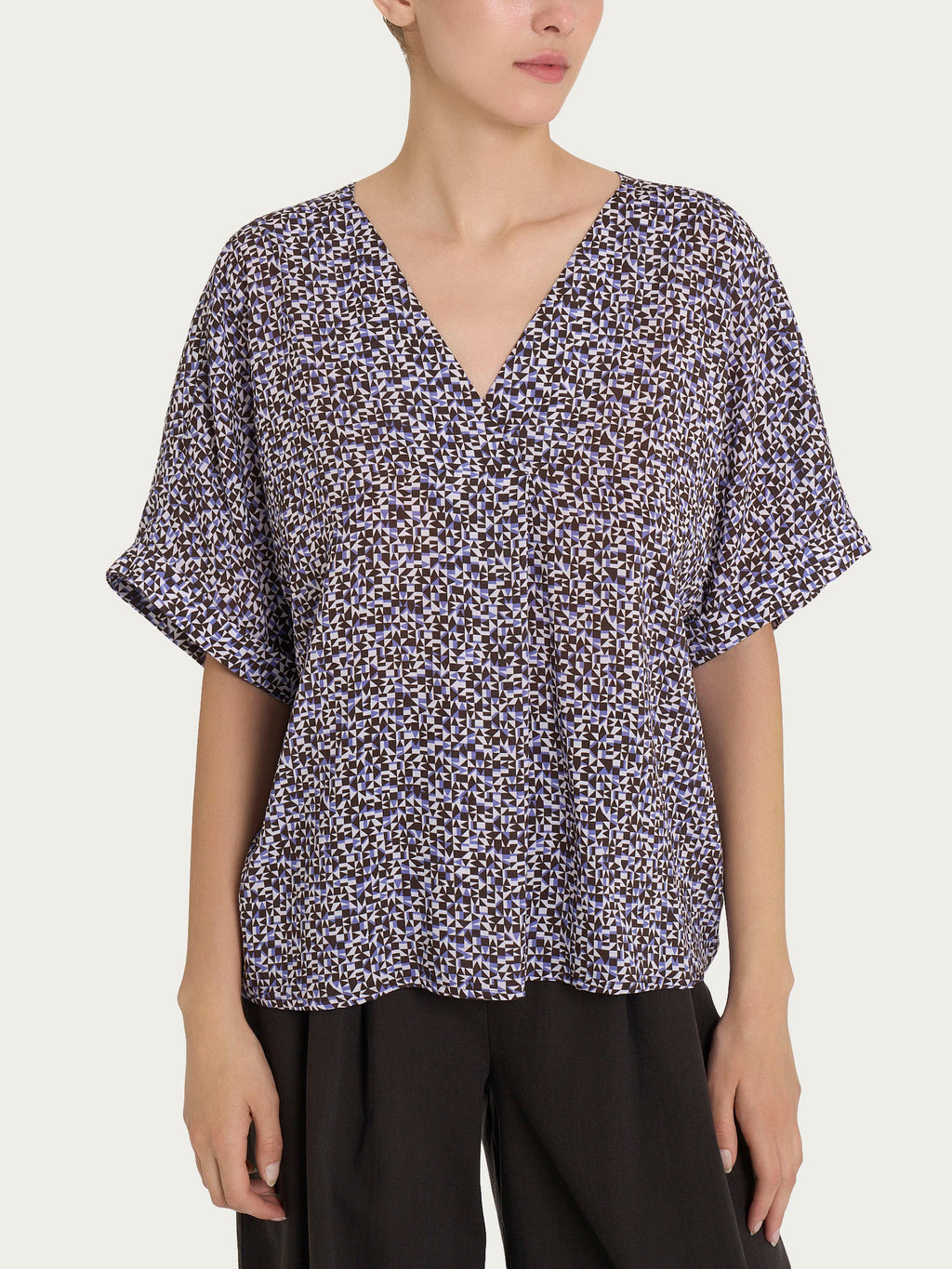Ragno Ecoseta Blusa Kimono Fantasia Thistle Fresca