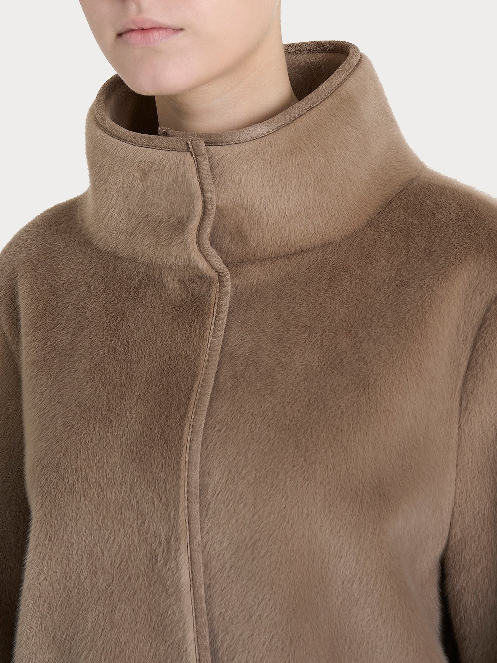 Ragno Compact Vegan Shearling Giacca Donna Pine Bark