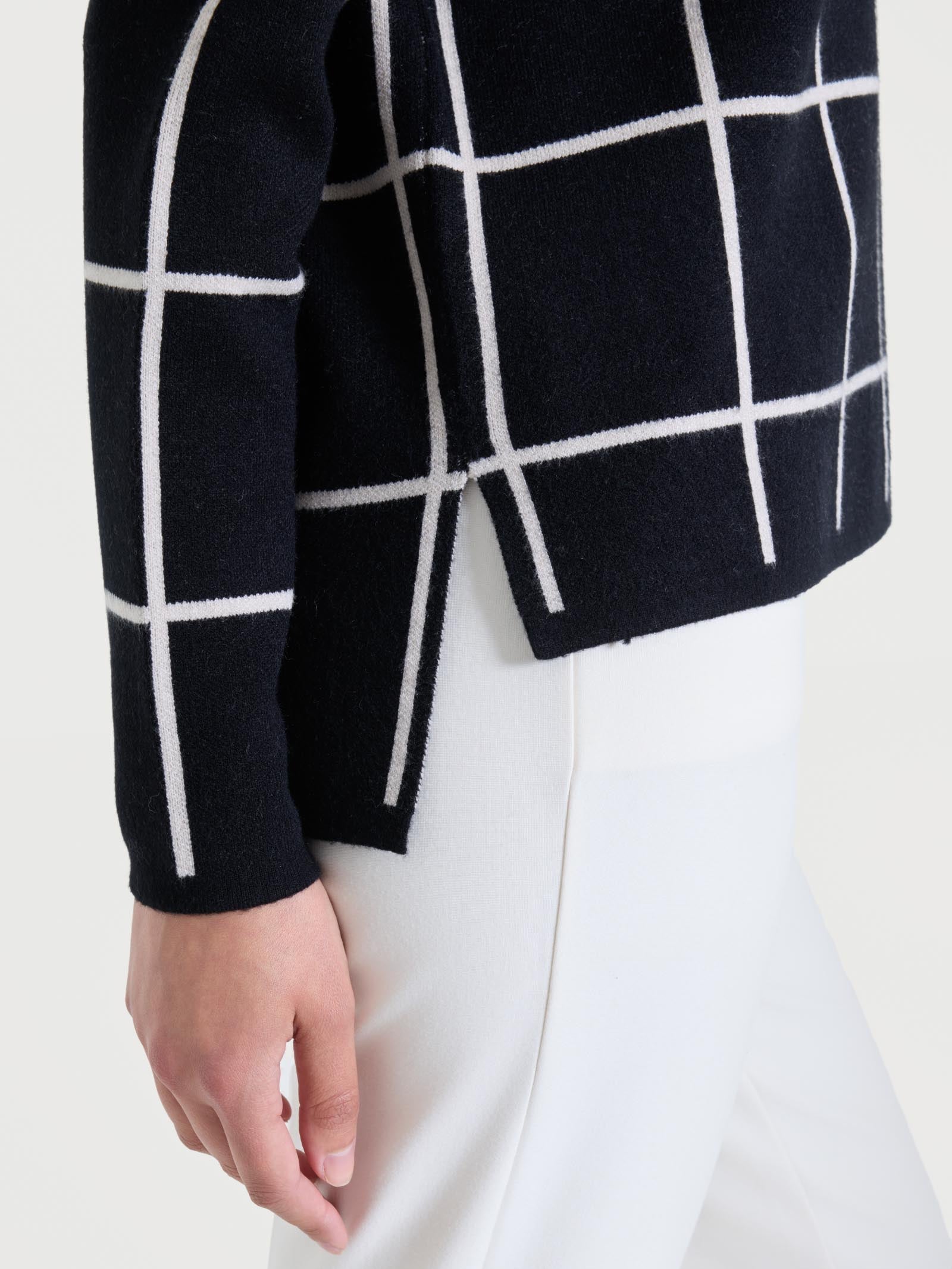 Ragno Super Soft lupetto fantasia check nero caldo