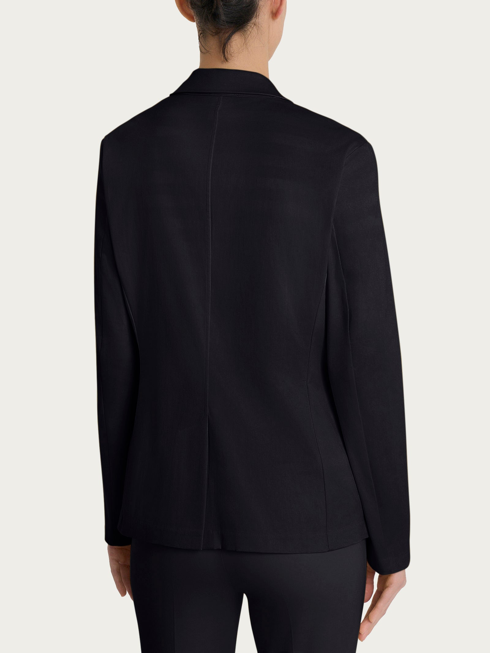 Ragno Satin Power blazer Nero due bottoni cotone