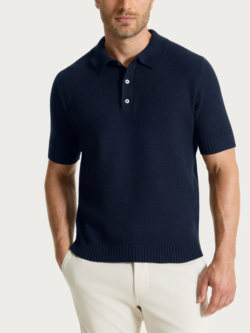 Ragno Puro Cotone Polo Manica Corta Outer Space