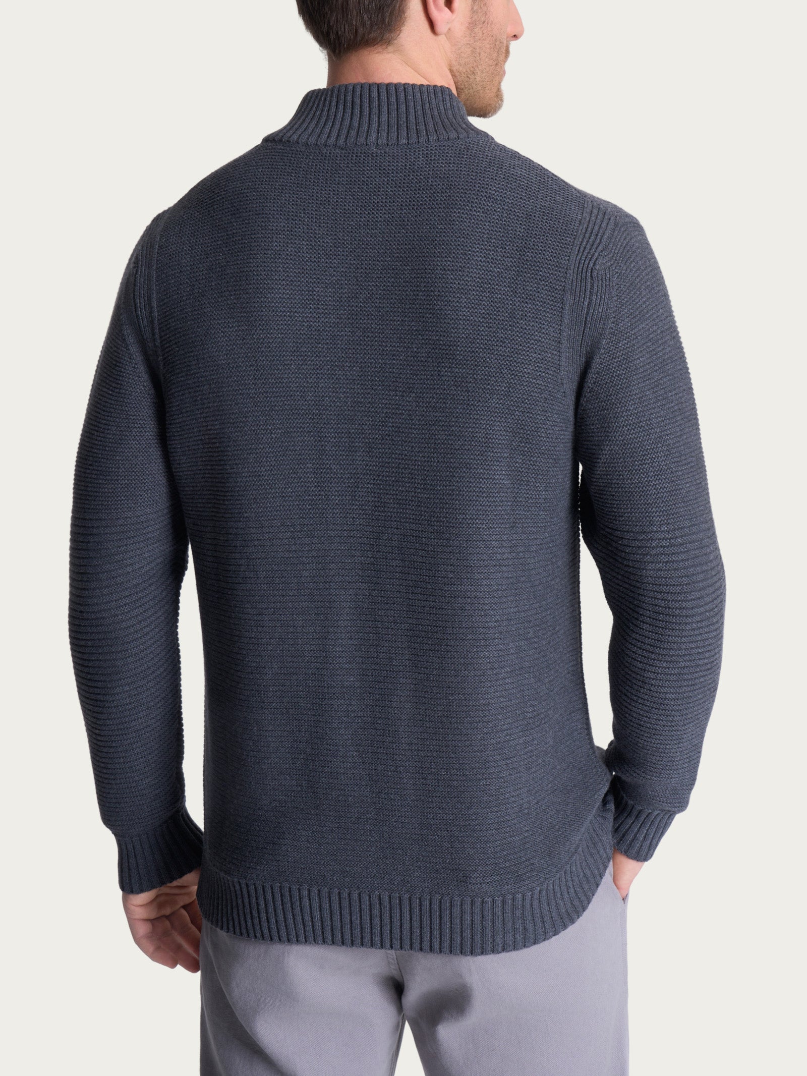 Ragno Winter Cotton Lupetto Zip Ardesia maglia uomo