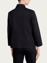 Ragno Satin Power Short blazer nero 2 bottoni satinato