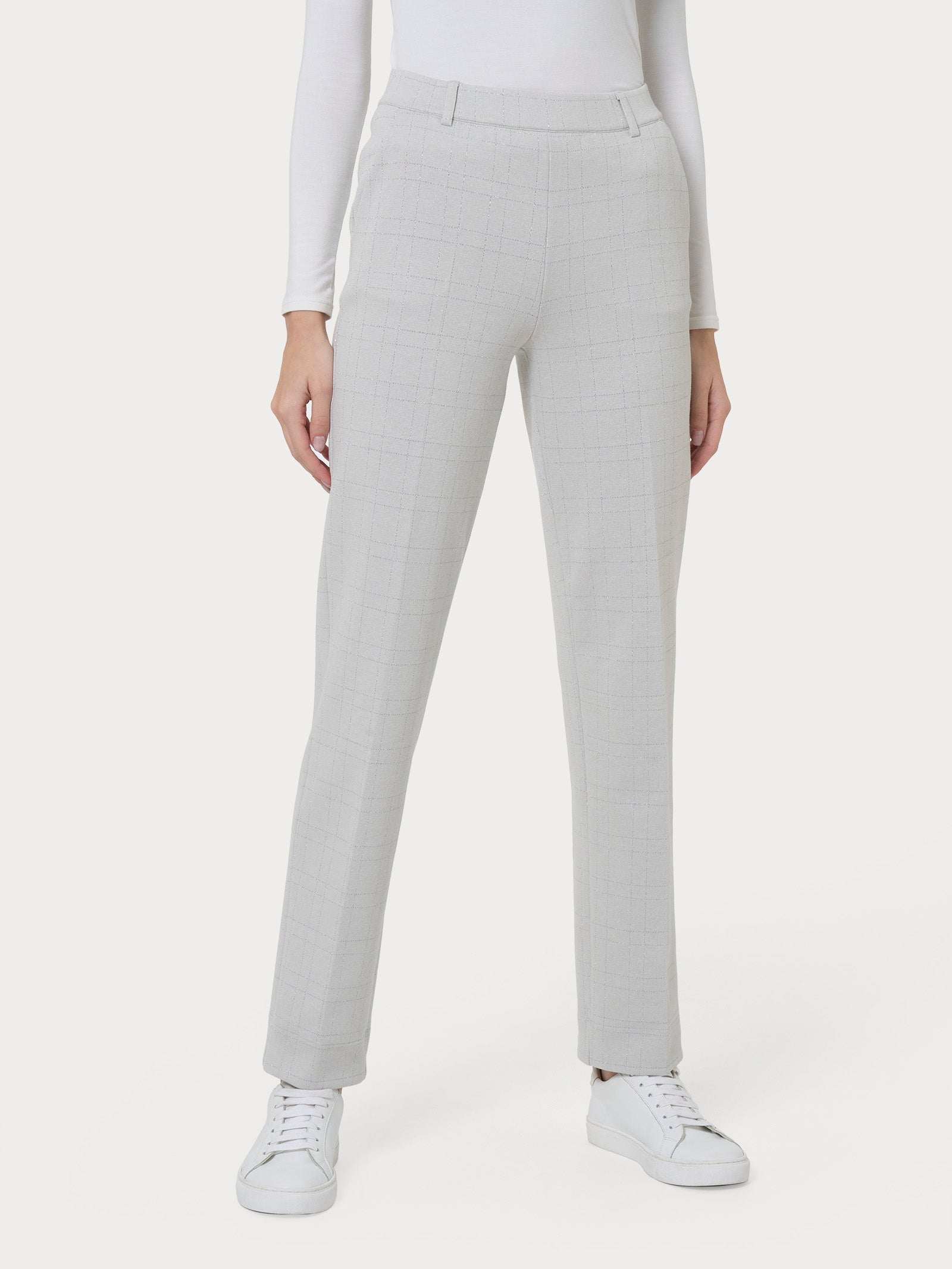 Ragno Pantalone Dritto Eco Jacquard Lurex Fant Champignon