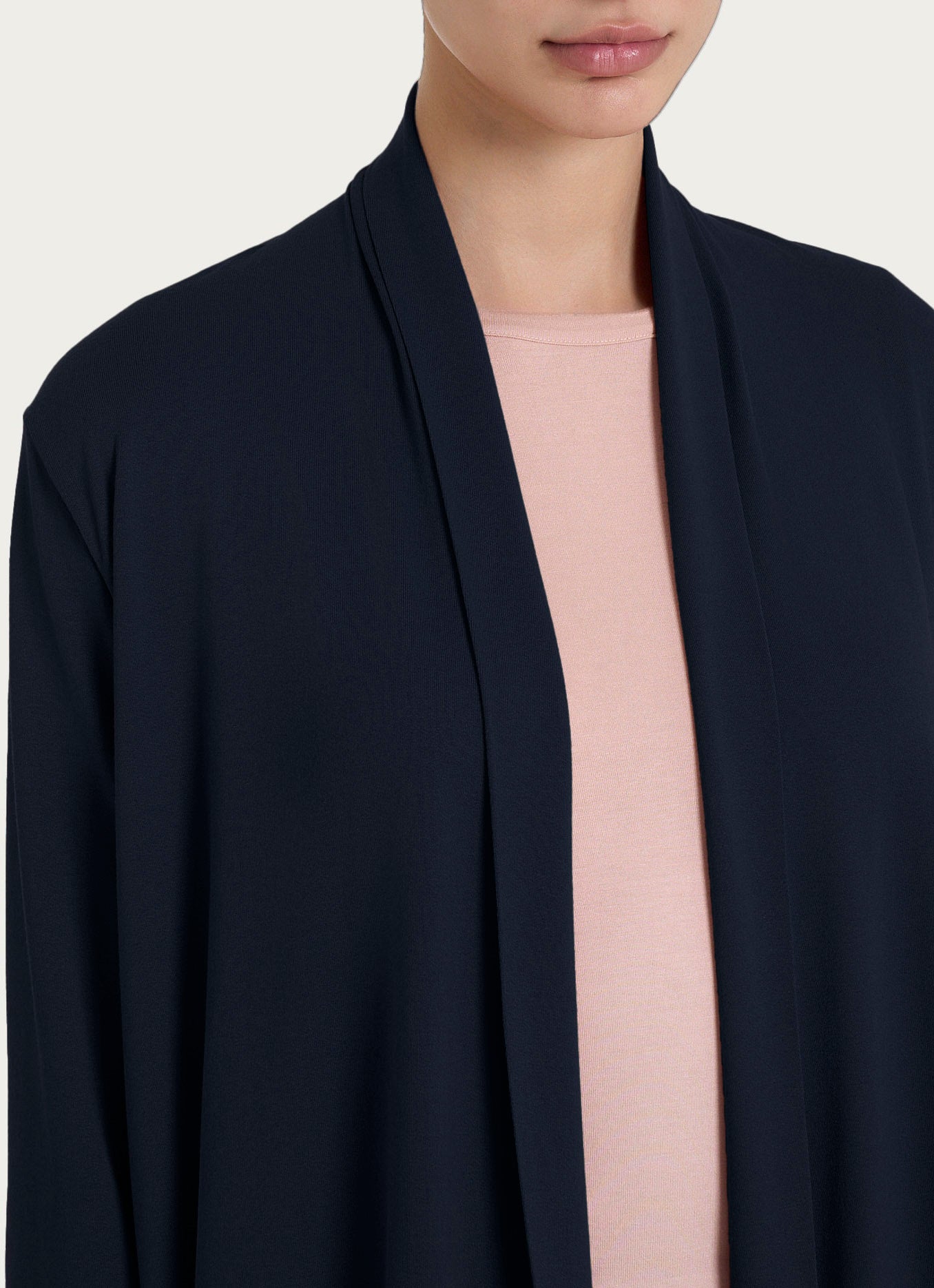 Ragno Cardigan corto aperto jersey cardigan blu viscosa crêpe