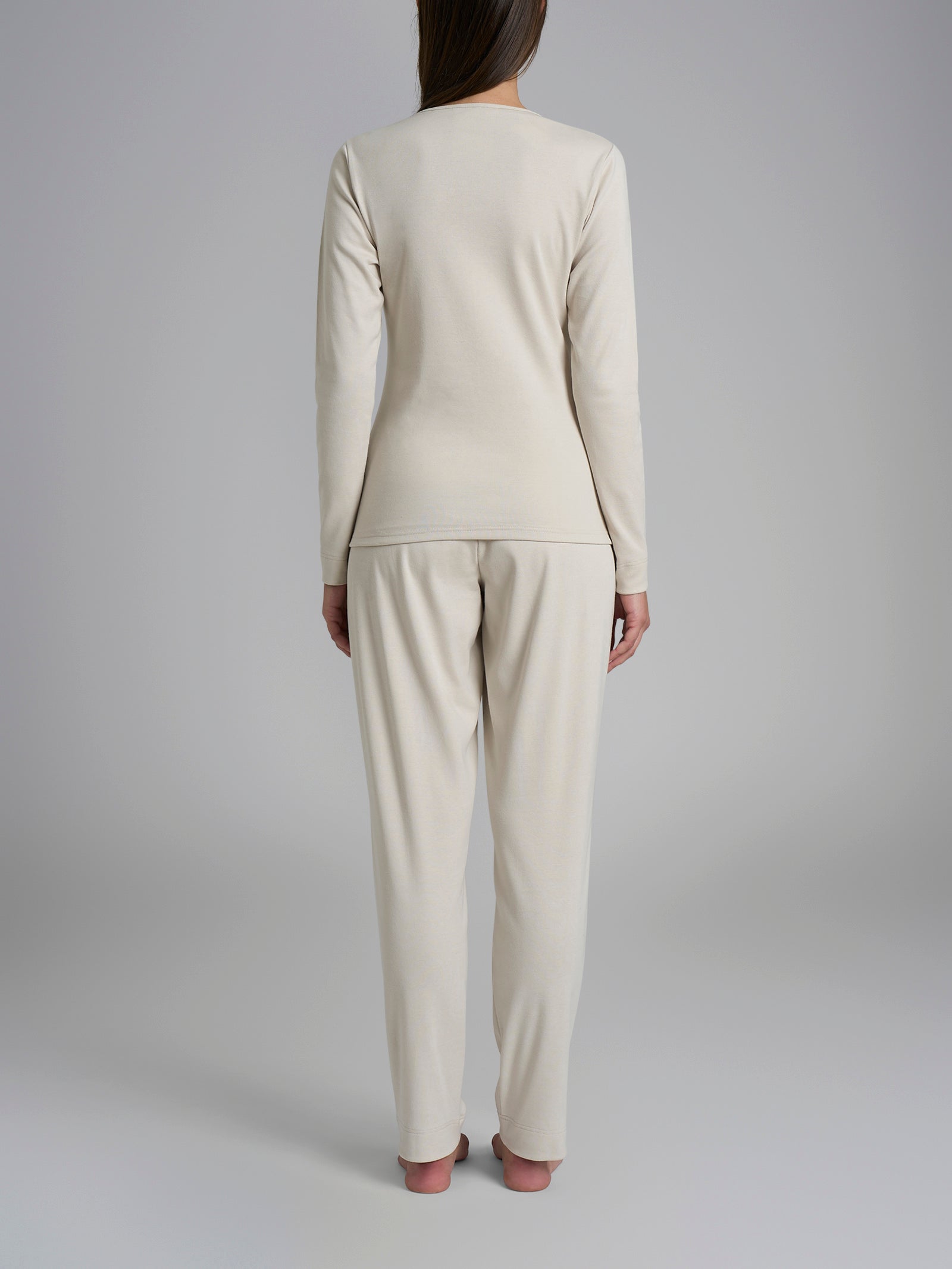 Ragno Thermo Cotton pigiama goccia Avorio cotone