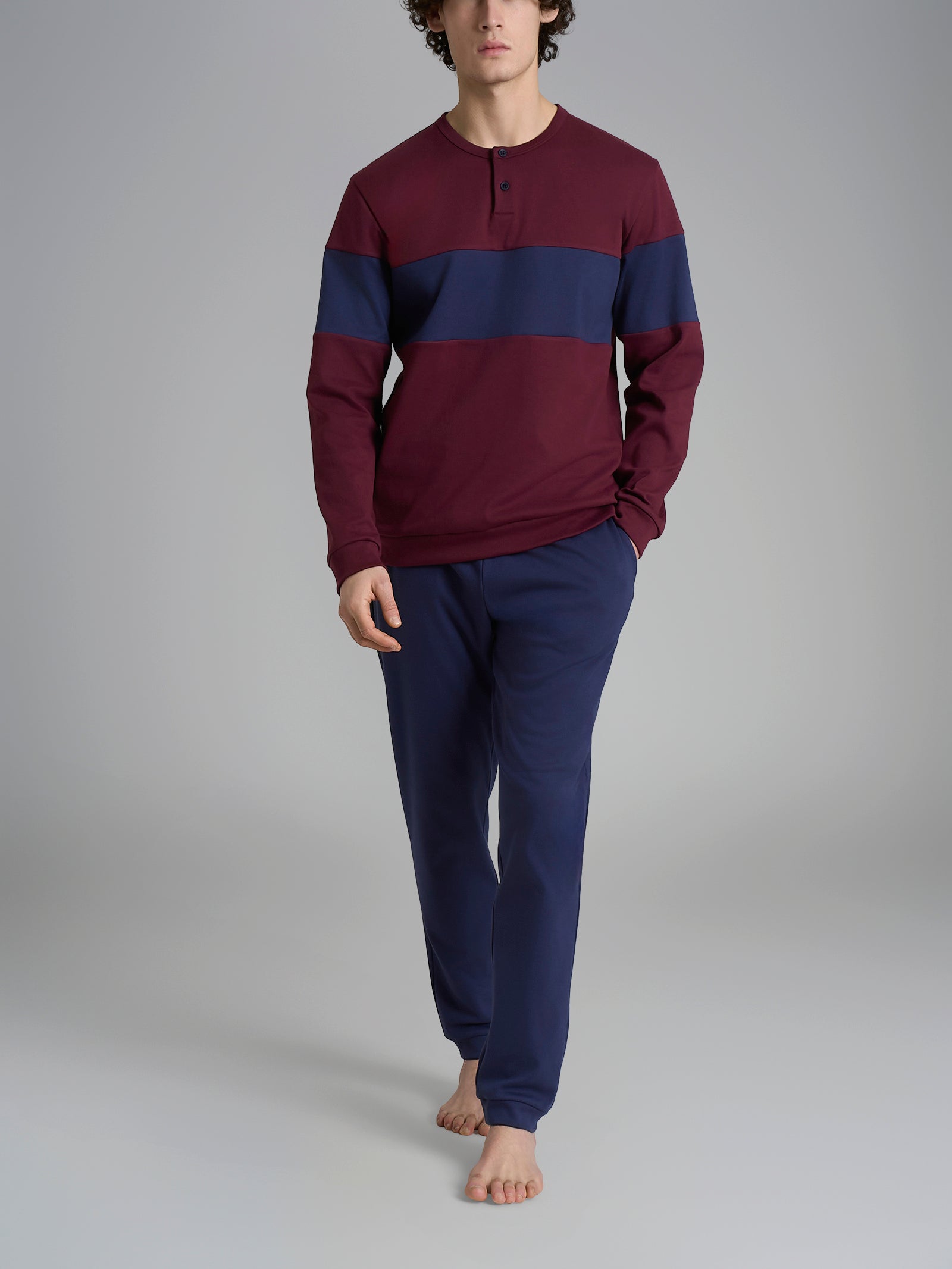 Ragno Serafino pigiama interlock cotone Fant. Windsor Wine