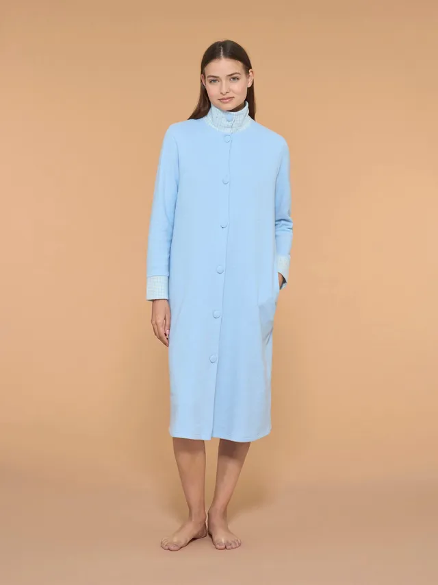 Ragno Cotton Eco Pile Vestaglia lunga Sky Blue cotone