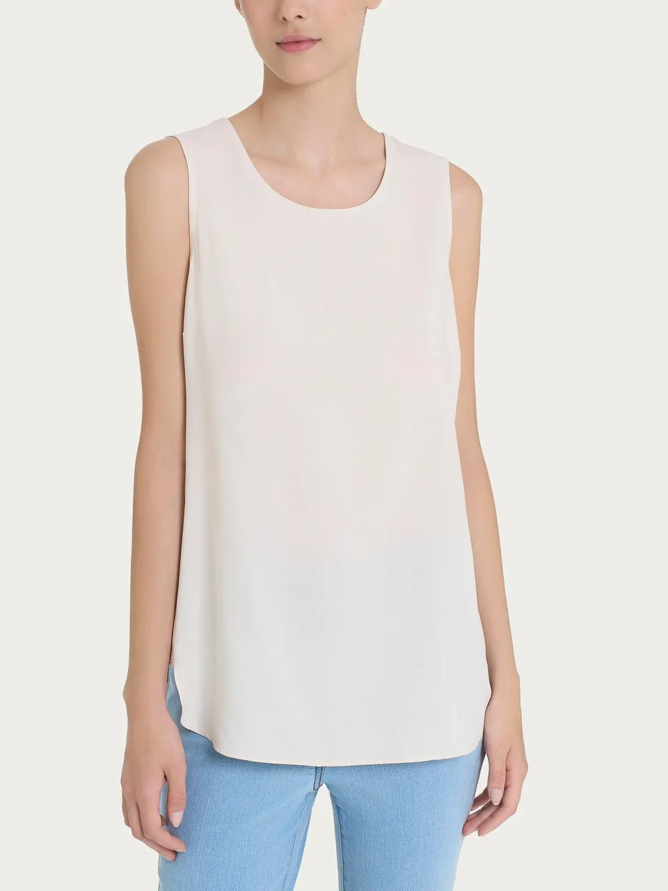 Ragno Viscosa Summer top spalla larga Champignon