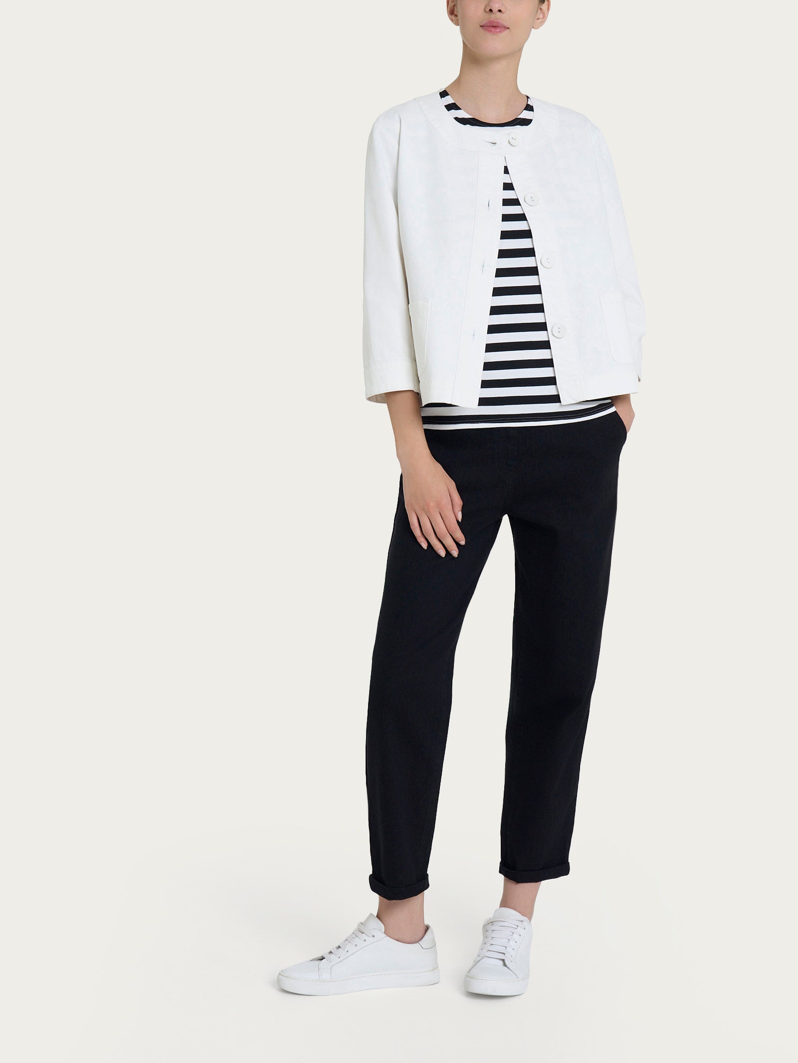 Ragno Super Denim giacca bottoni Bianco denim leggero