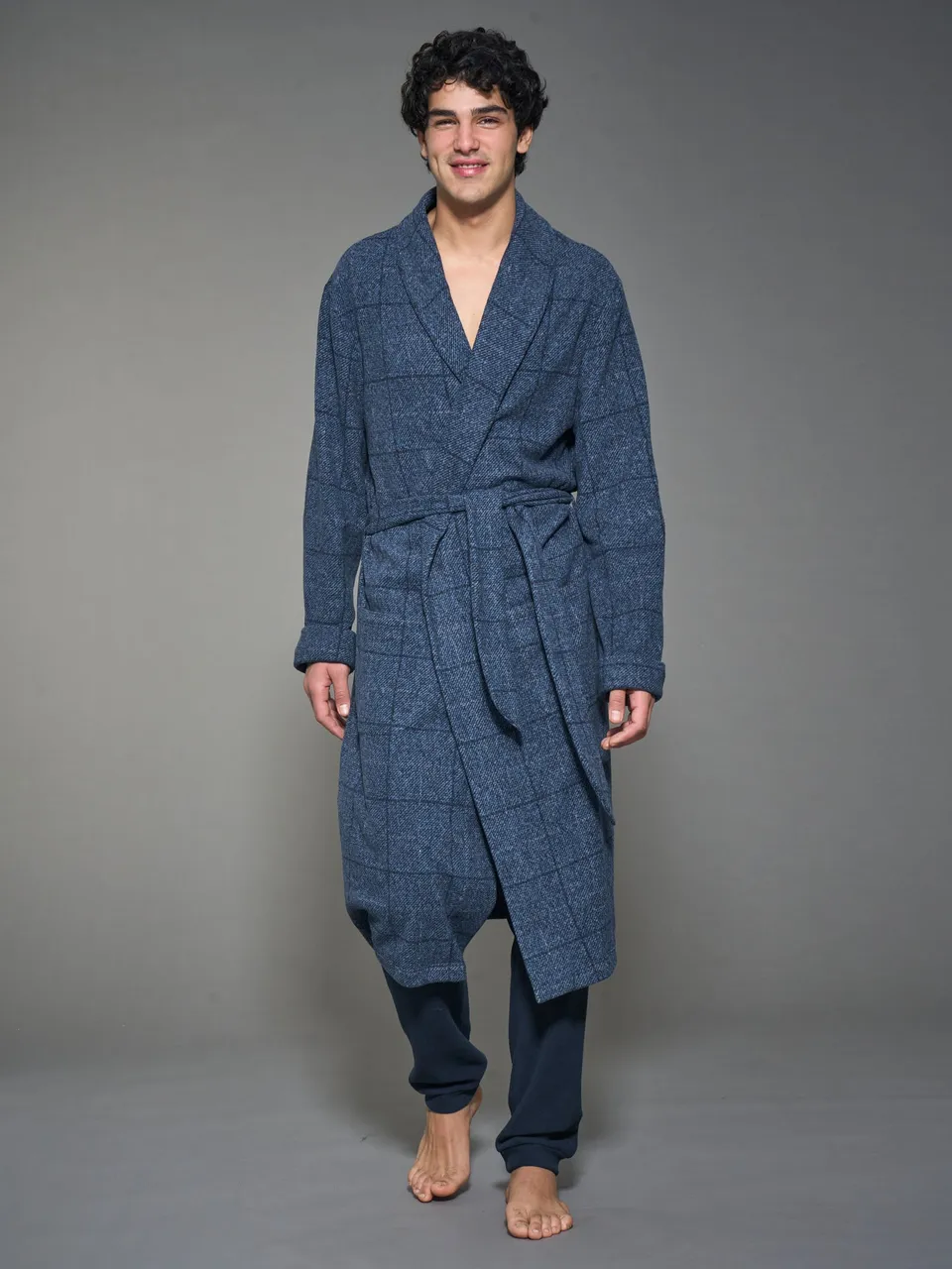Ragno Cotton Eco Pile Vestaglia Lunga Uomo Fant.Denim Calda