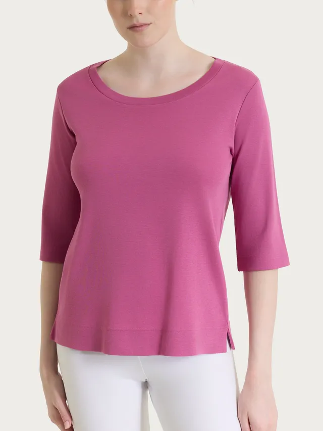Ragno Eco Cotton Maglietta manica 3/4 Red Violet cotone