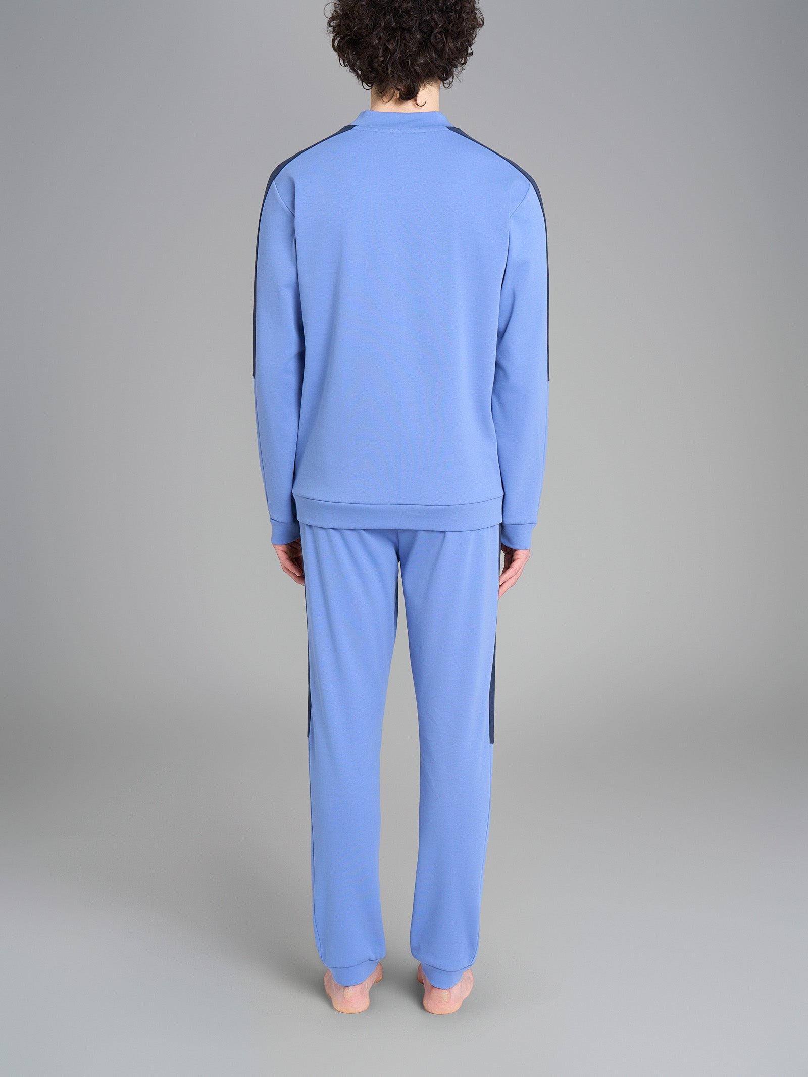 Ragno Interlock pigiama uomo scollo V Colony Blue