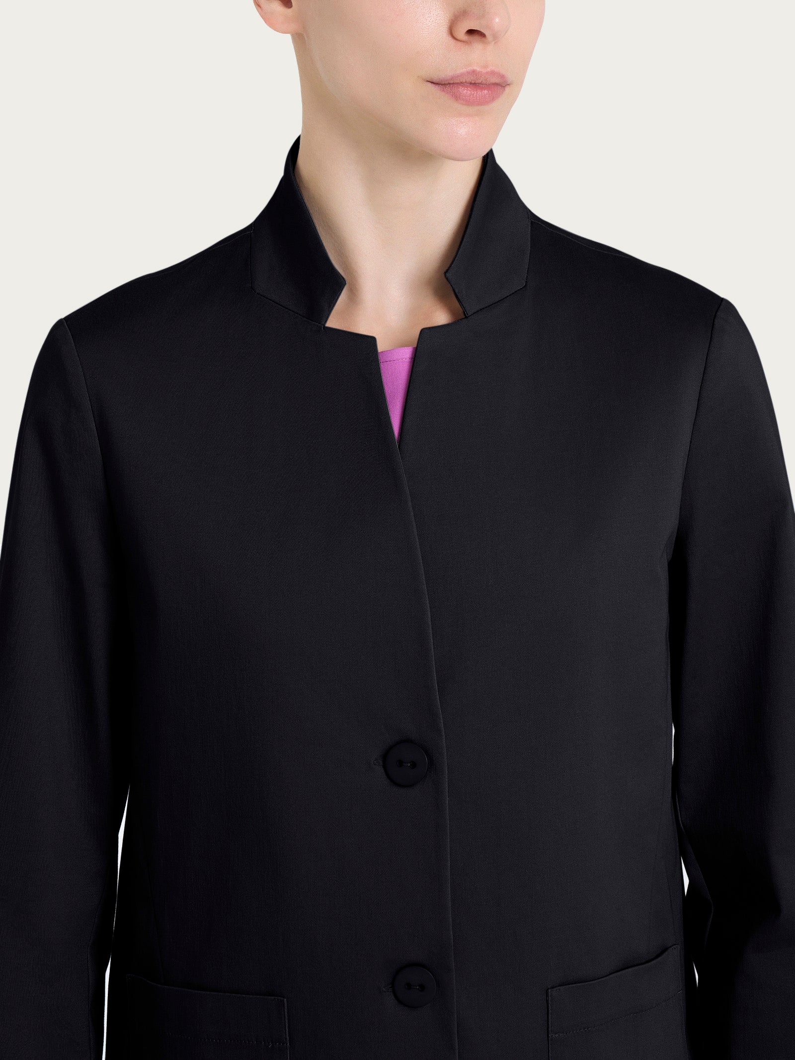 Ragno Satin Power Blazer Corto Nero cotone elasticizzato