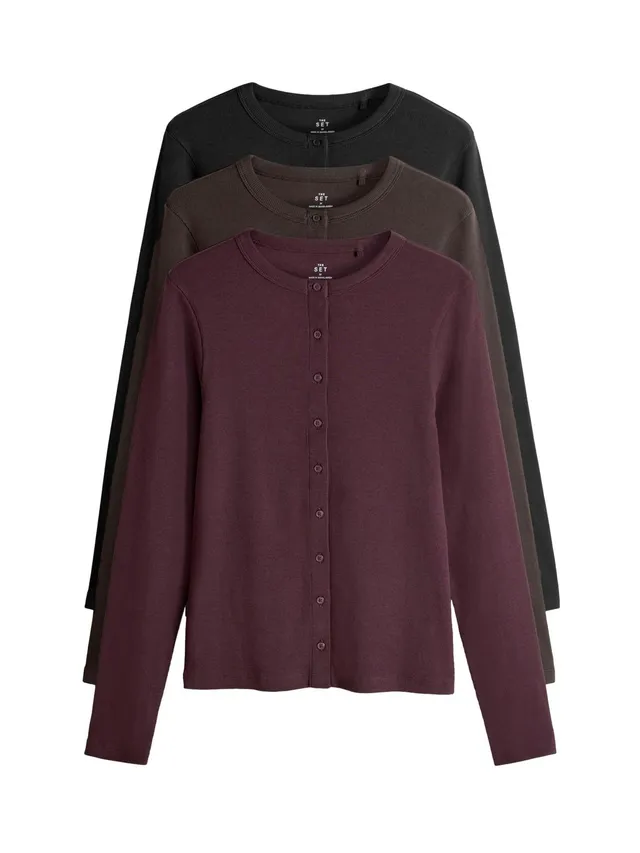 Geo Next The Set magliette coste donna 3 pezzi manica lunga